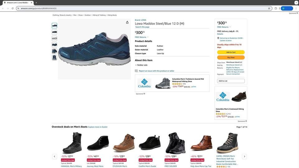LOWA Lowa Maddox Steel/Blue womens athletically inspired training Size US 12 / IT 42 - 2 Thumbnail