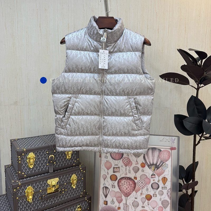 Dior Lightweight Gray Down Vest Size US M / EU 48-50 / 2 - 1 Thumbnail