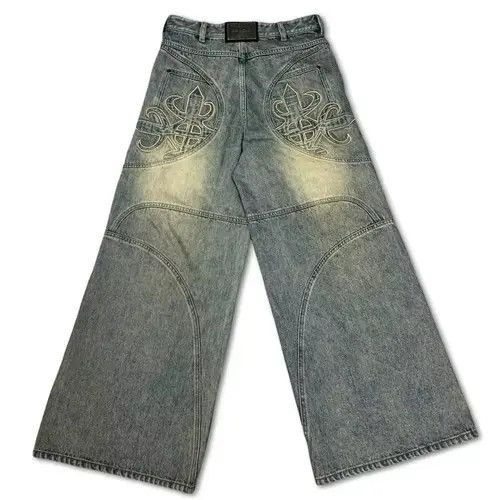 Japanese Brand Kumiko x Nami Retro Washed Blue Straight Cut Baggy Jeans Size US 36 / EU 52 - 6 Thumbnail