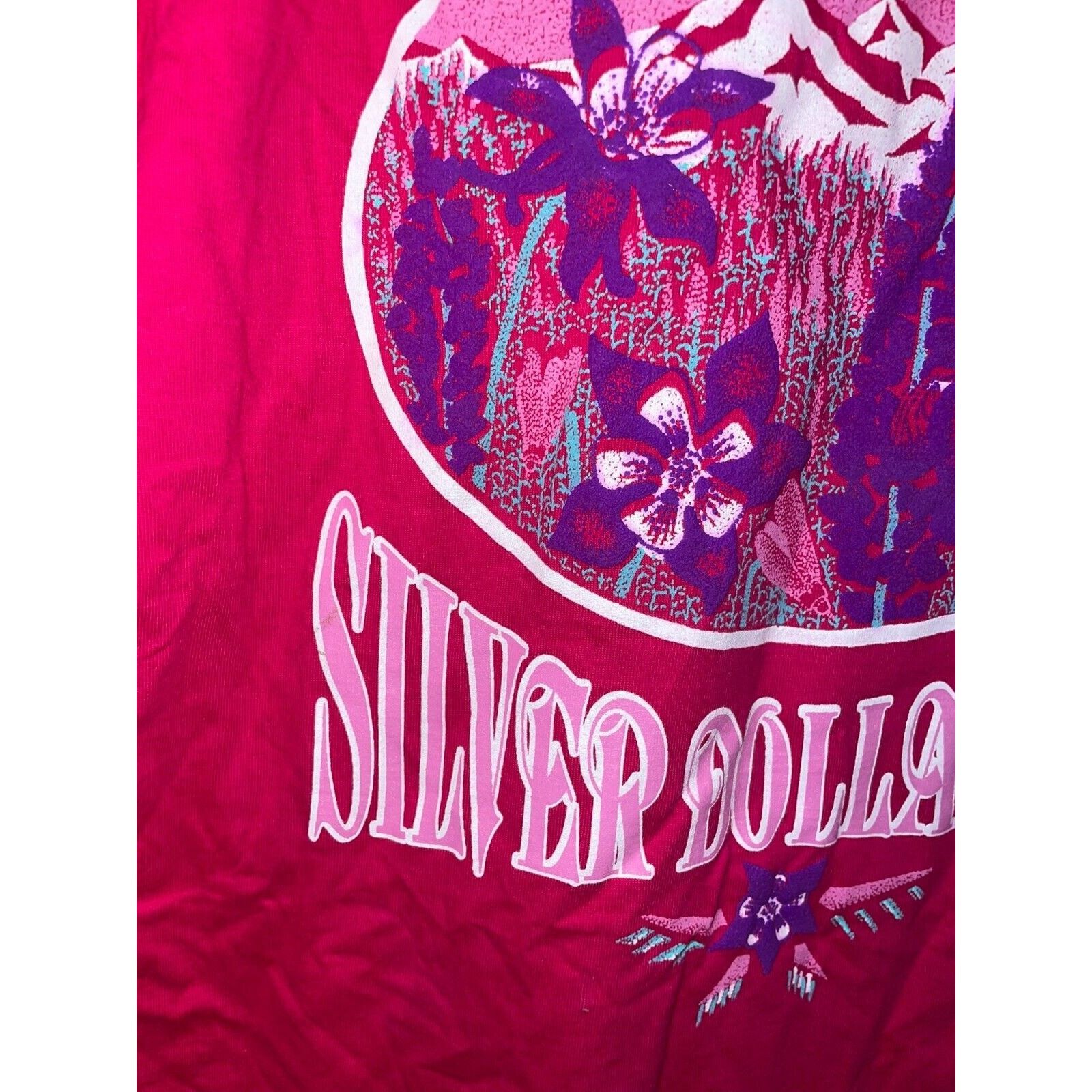 Jerzees Vintage Silver Dollar City Shirt Flower Pink 90s Tee VTG M Size US M / EU 48-50 / 2 - 4 Thumbnail