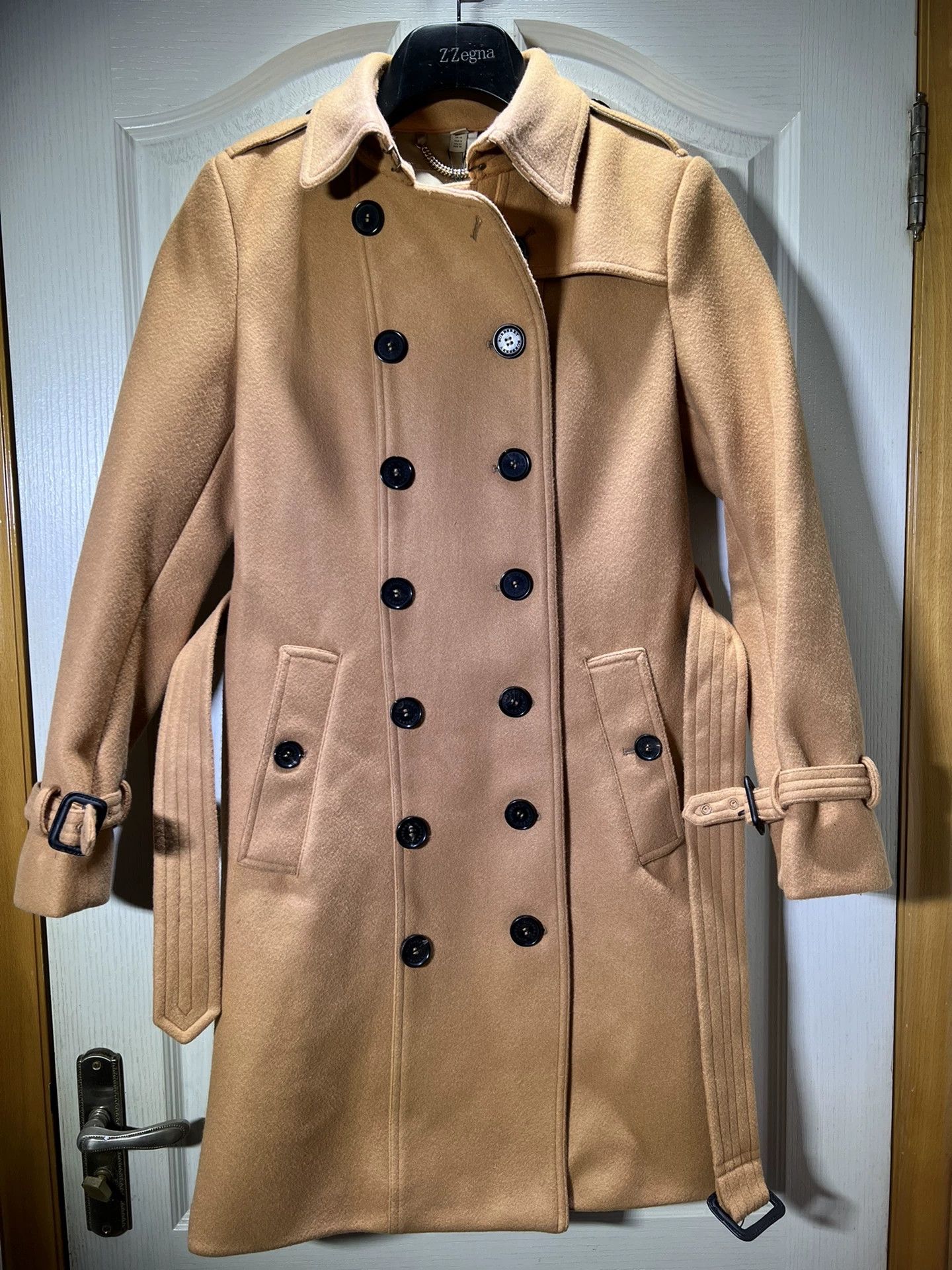 Burberry Burberry Women's Double-Breasted Cashmere Coat Size L / US 10 / IT 46 - 1 Thumbnail