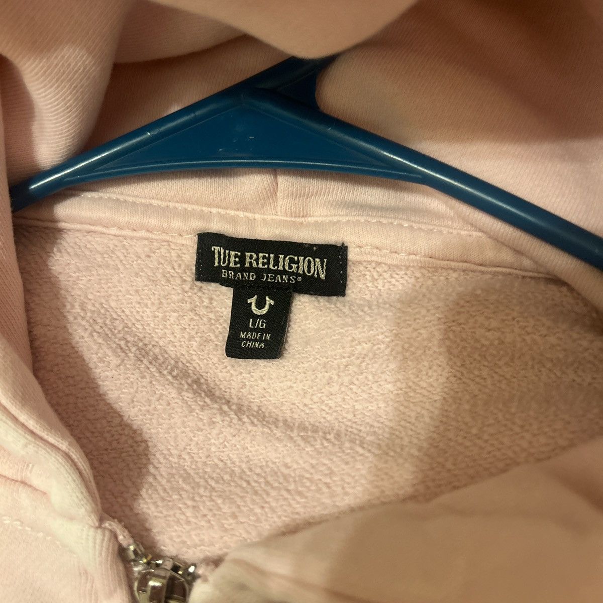 True Religion Pink Bedazzled Hoodie