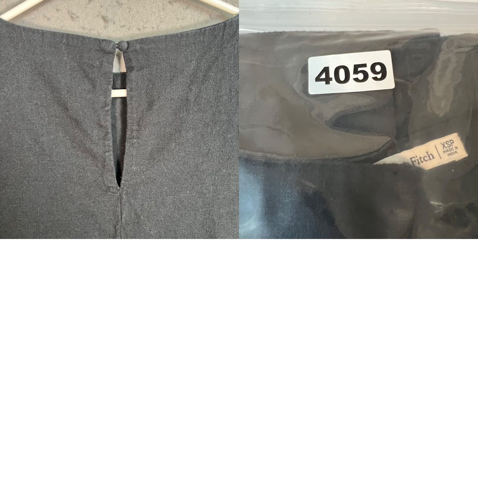 Abercrombie & Fitch VINTAGE Abercrombie & Fitch Womens XS Petite Black Linen-Blend Short Sleeve Tunic Dress Shirt Dress Womens Size 26" / US 2 / IT 38 - 8 Thumbnail