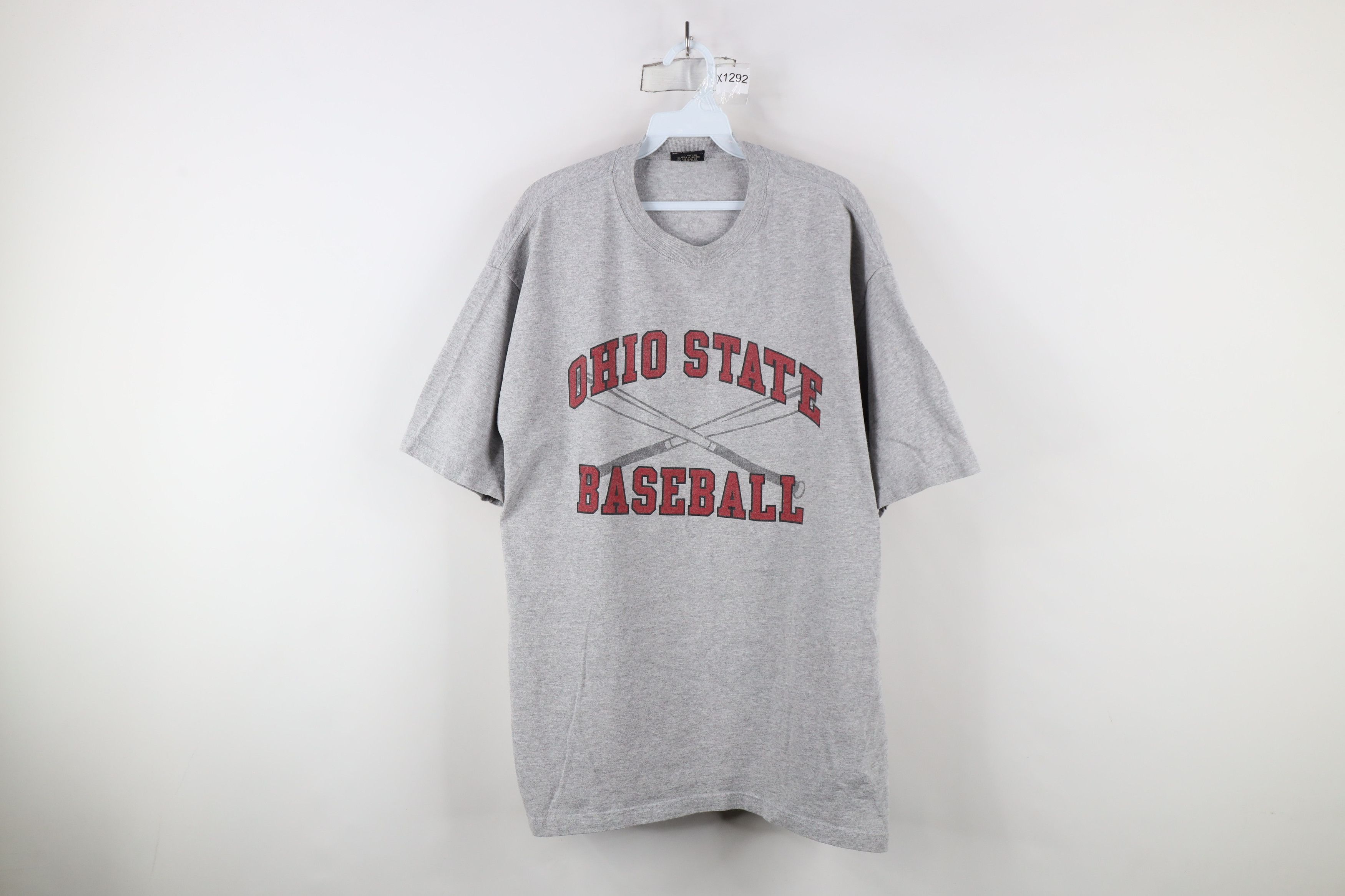 Vintage Vintage 90s State University Baseball T-Shirt Heather Gray Size US XL / EU 56 / 4 - 1 Thumbnail