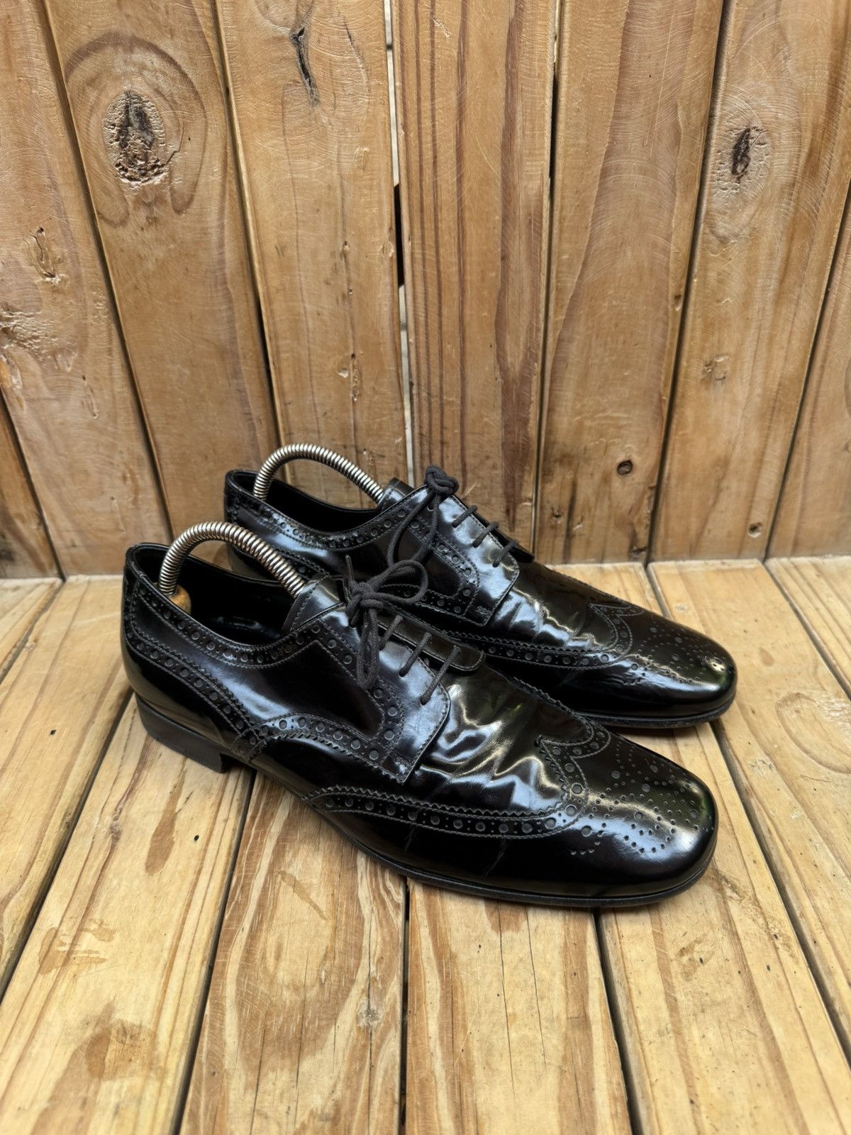 Prada Prada brogue wingtip perforated Men’s dress shoes UK 7 US 8 Size US 8 / EU 41 - 2 Thumbnail