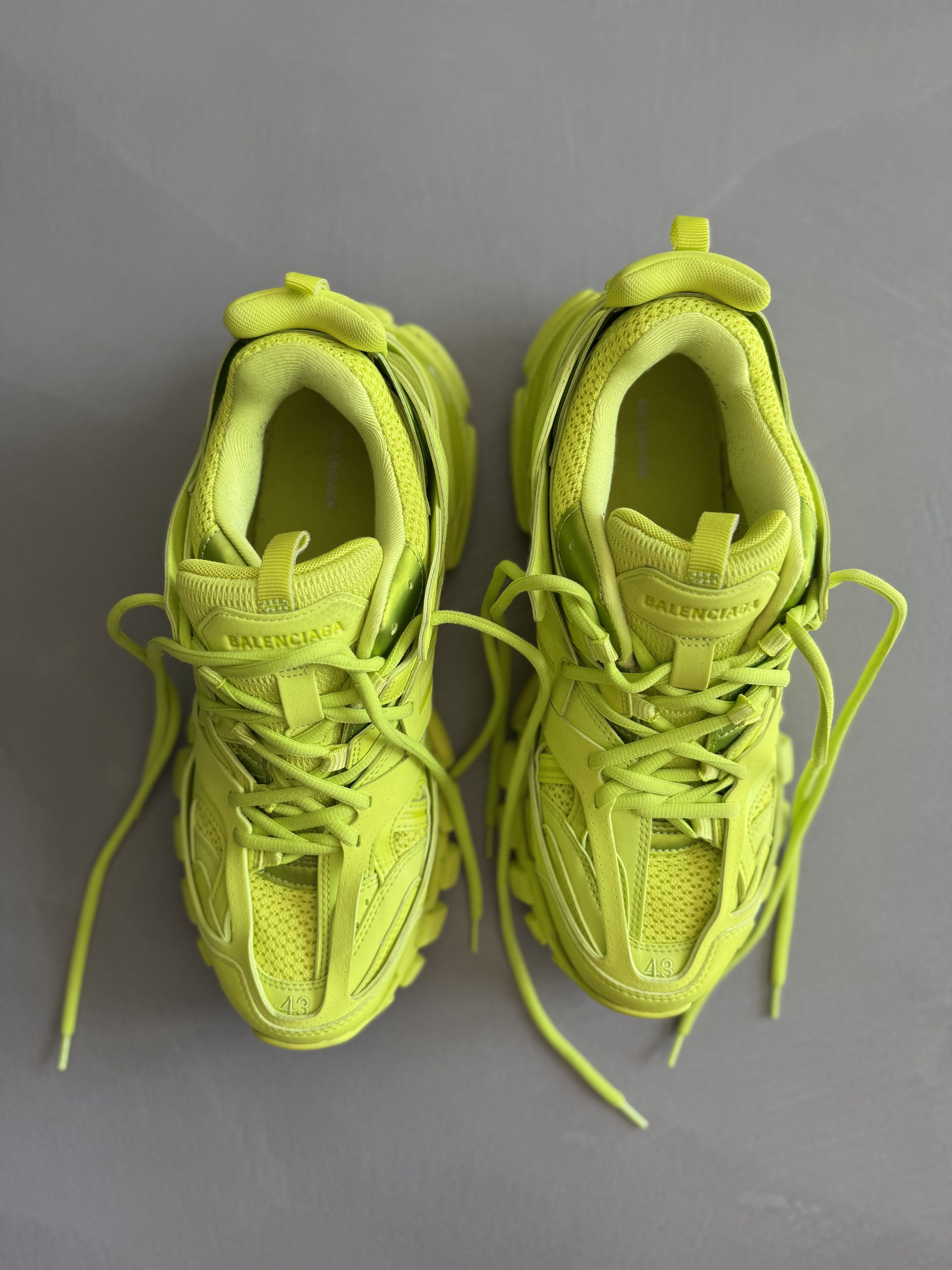 Balenciaga Track Neon Yellow Sneakers Fluorescent