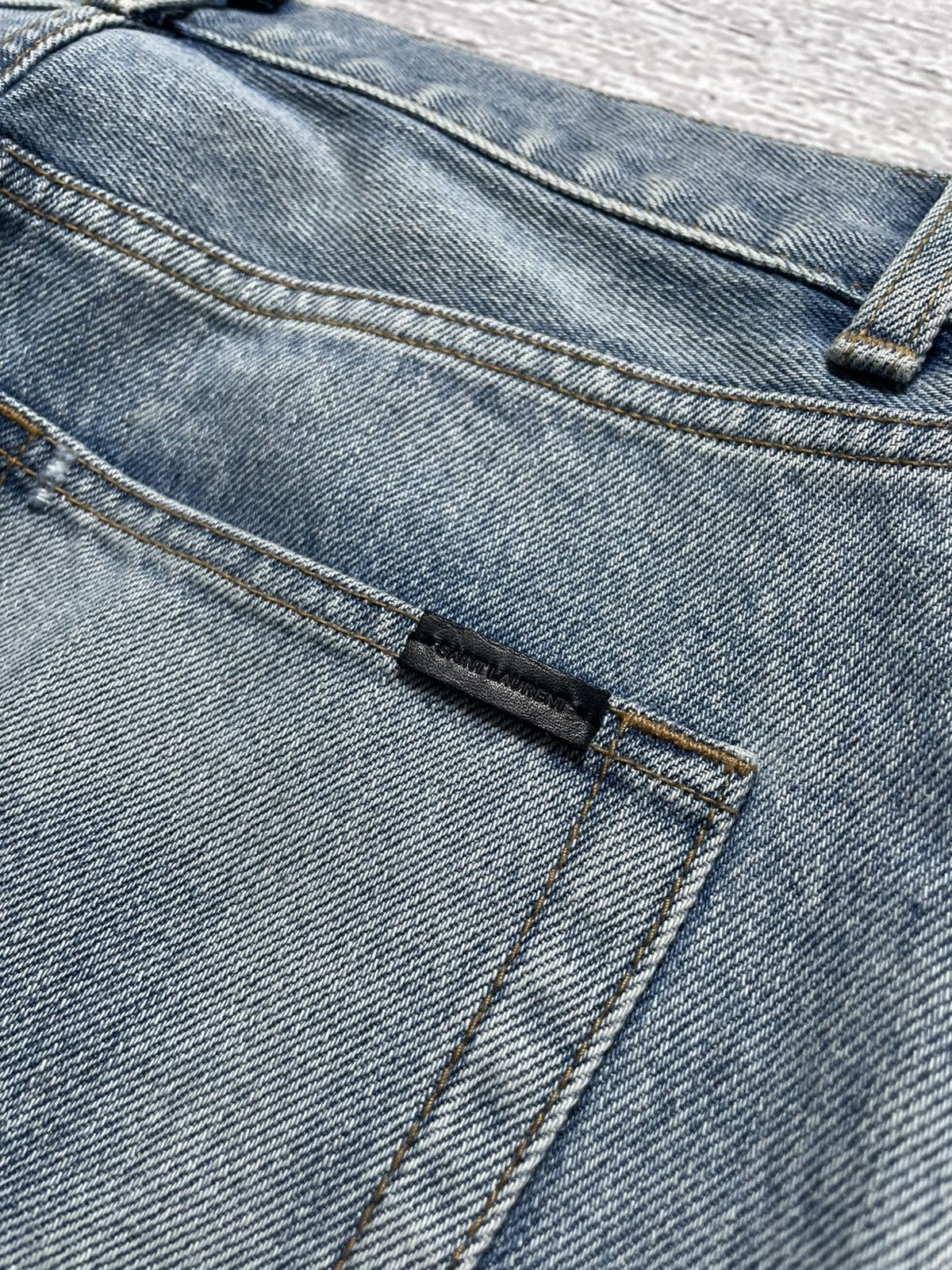 Saint Laurent Paris Saint Laurent Paris D35 Japanese Denim Jeans Size US 27 - 6 Thumbnail