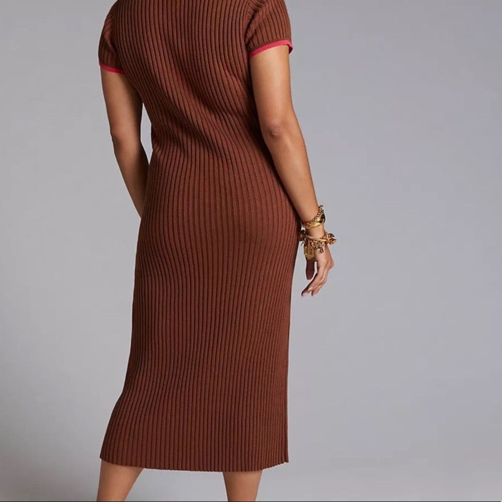 Anthropologie Anthropologie Dolan Rib Knit Midi Dress Size XS / US 0-2 / IT 36-38 - 3 Thumbnail