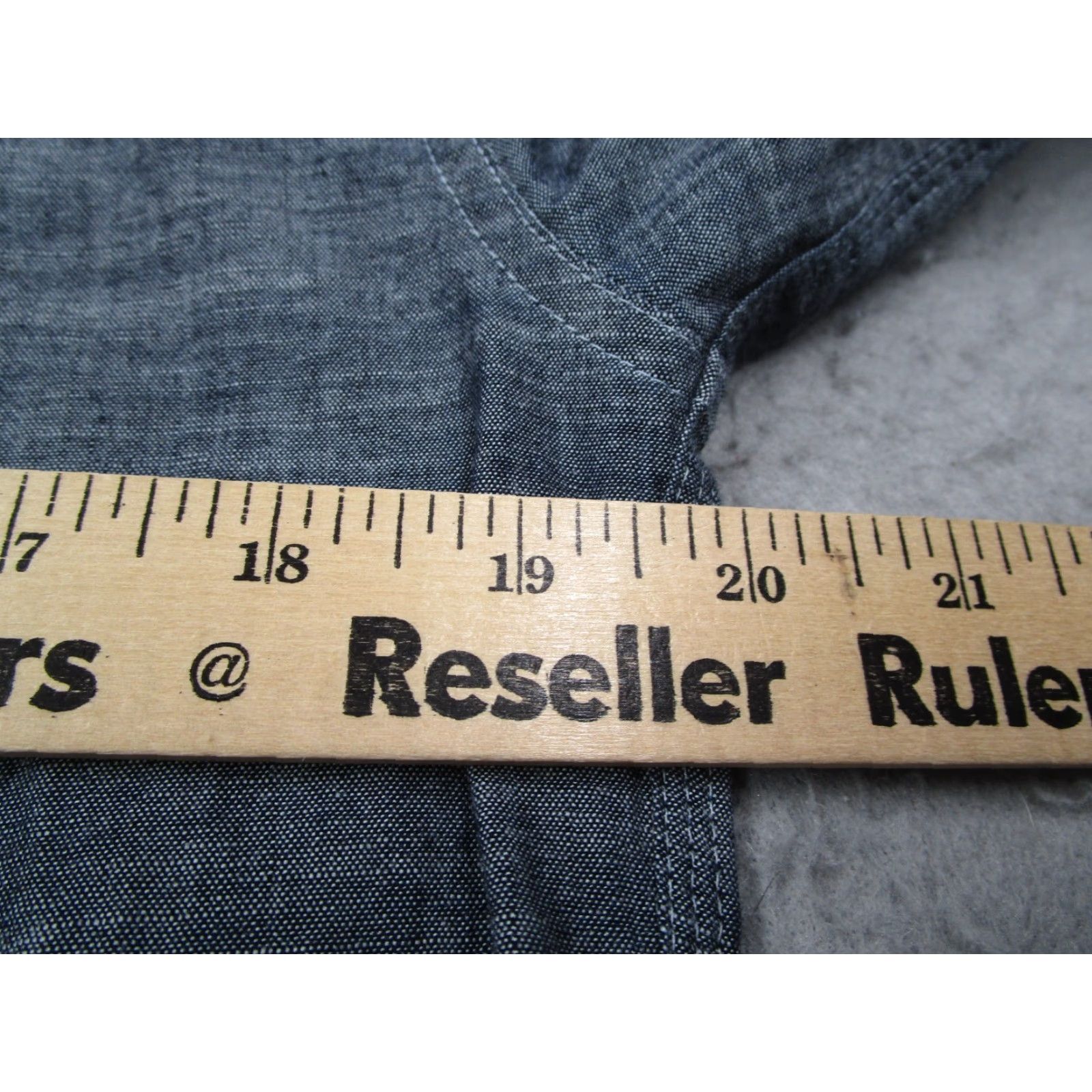 CLOSED CLOSED Button-Up Shirt Mens Medium Chambray 100% Cotton Blue - Classic Fit, Long Sleeve, Pocket, Collared, Western/Boho Style - Regular Size M Men Size US M / EU 48-50 / 2 - 7 Thumbnail