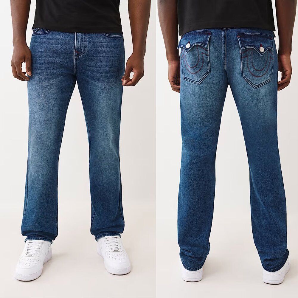 True Religion NWT New $159 True Religion Ricky Straight Leg Flap Pockets Size US 30 / EU 46 - 2 Thumbnail