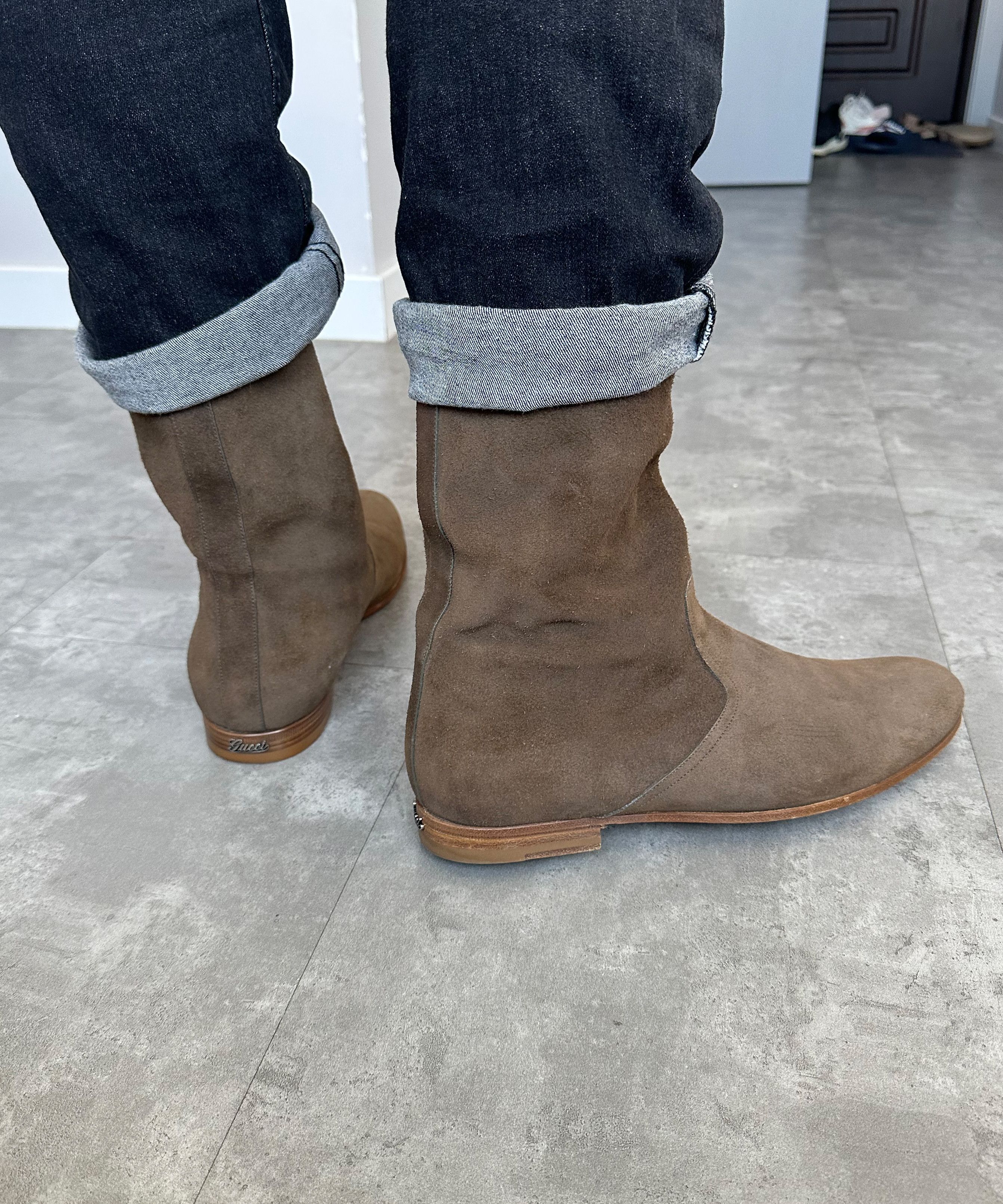 Gucci GUCCI Boots Suede Ankle Shoes Logo Brown Vintage Size US 10 / EU 43 - 9 Thumbnail