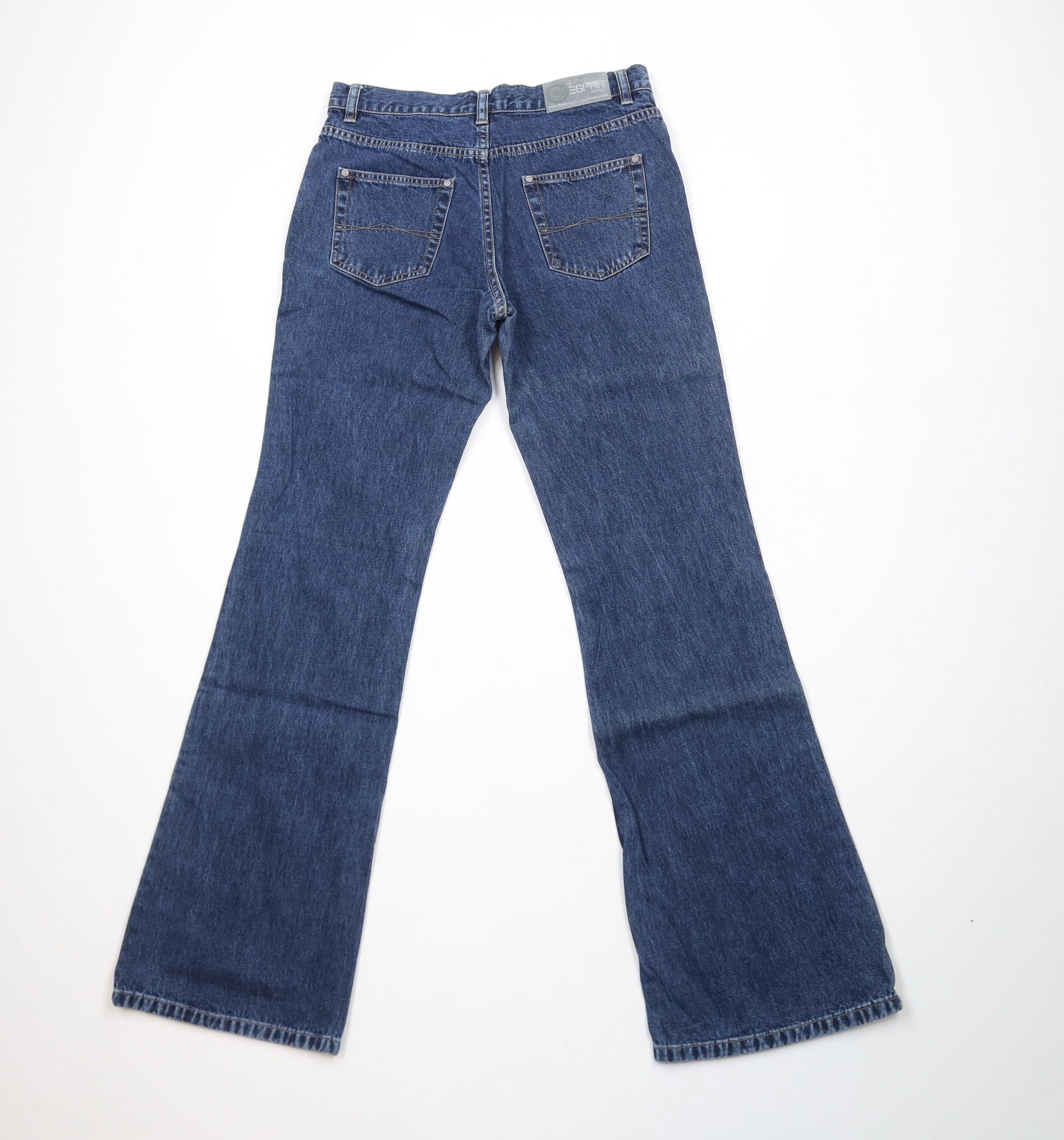 Esprit × Vintage Vintage Y2K Esprit Babydoll Flared Wide Leg Denim Jeans Blue Size 28" / US 6 / IT 42 - 9 Thumbnail