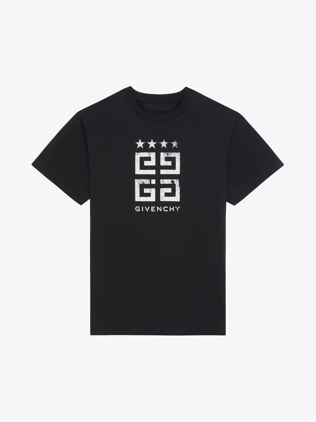 Givenchy o1srvl11e0725 4G Stars Slim Fit T-Shirt in Cotton in Black Size US XXL / EU 58 / 5 - 1 Thumbnail