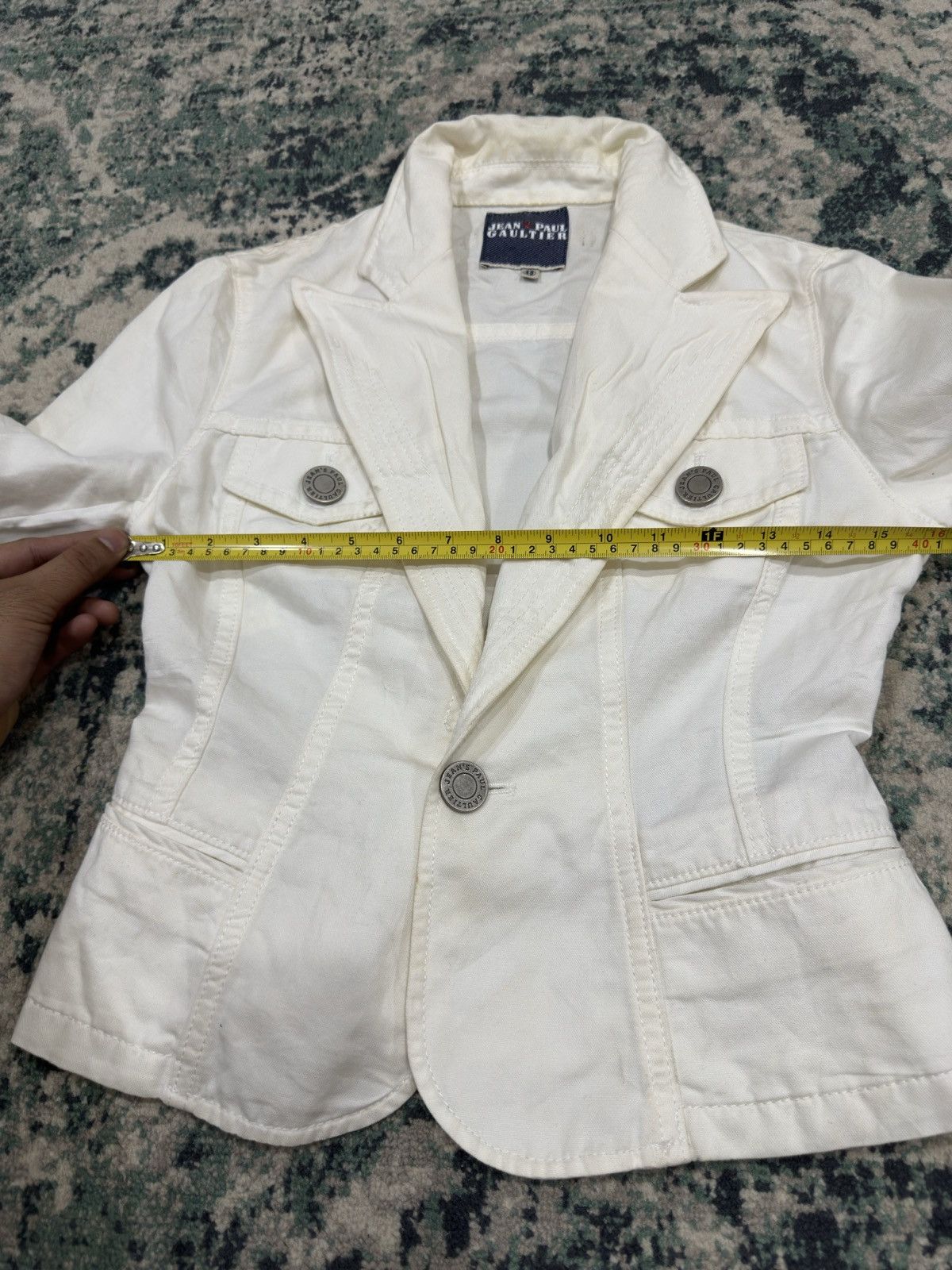Jean Paul Gaultier Jean Paul Gaultier White Denim Jacket Size S / US 4 / IT 40 - 11 Thumbnail