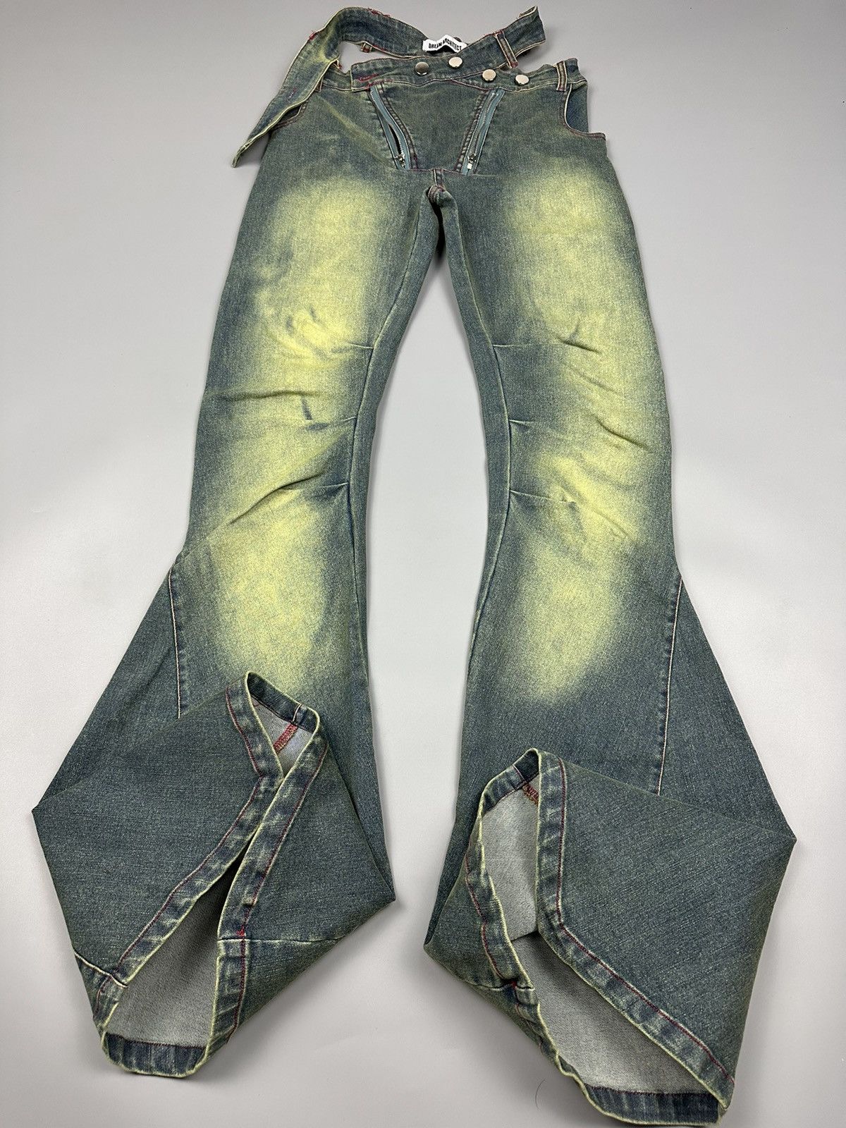 14th Addiction × If Six Was Nine 🔥Sick Nice🔥Japanese High-Waisted Pleated Flare Jeans Size 28" / US 6 / IT 42 - 6 Thumbnail