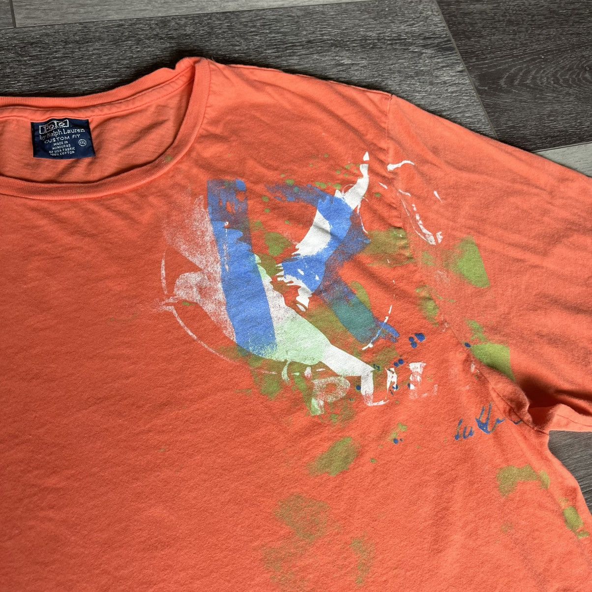 Polo Ralph Lauren × Ralph Lauren × Vintage Vintage 90s Polo Ralph Lauren Graffiti Bird Graphic T Shirt Size US XXL / EU 58 / 5 - 3 Thumbnail