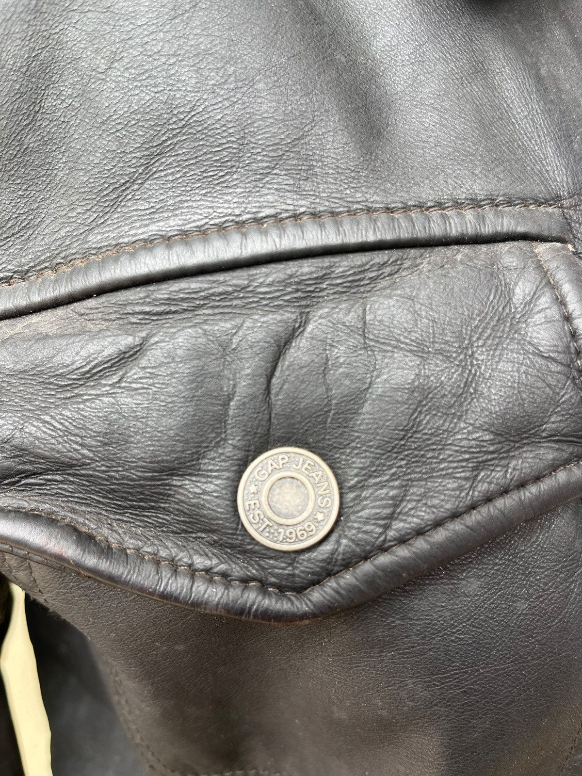 Gap Vintage gap leather jacket Size XL / US 12-14 / IT 48-50 - 9 Thumbnail