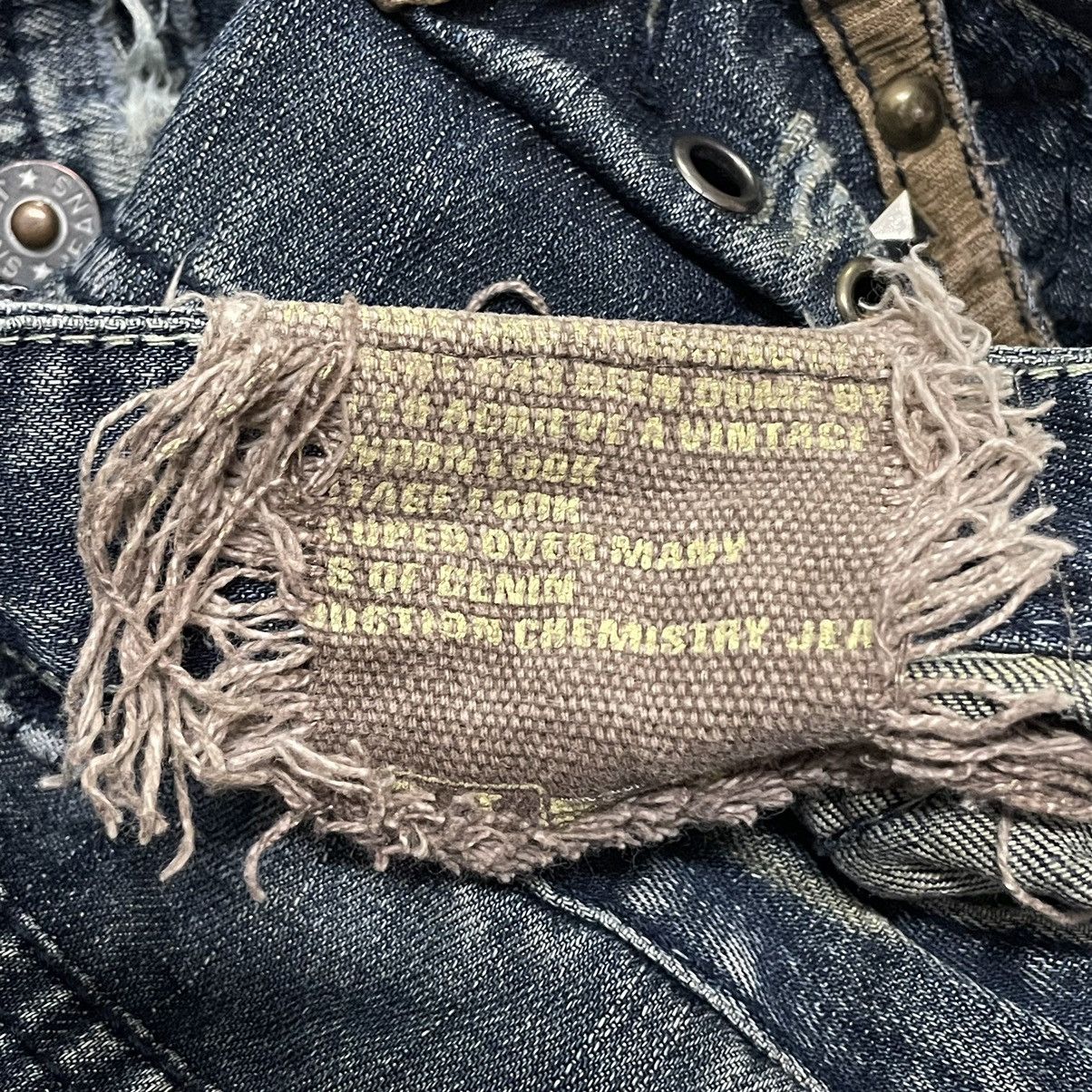If Six Was Nine × Japanese Brand × Le Grande Bleu (L.G.B.) 🇯🇵 TSL JEANS POEM DISTRESSED DENIM PANTS Size US 35 - 17 Thumbnail