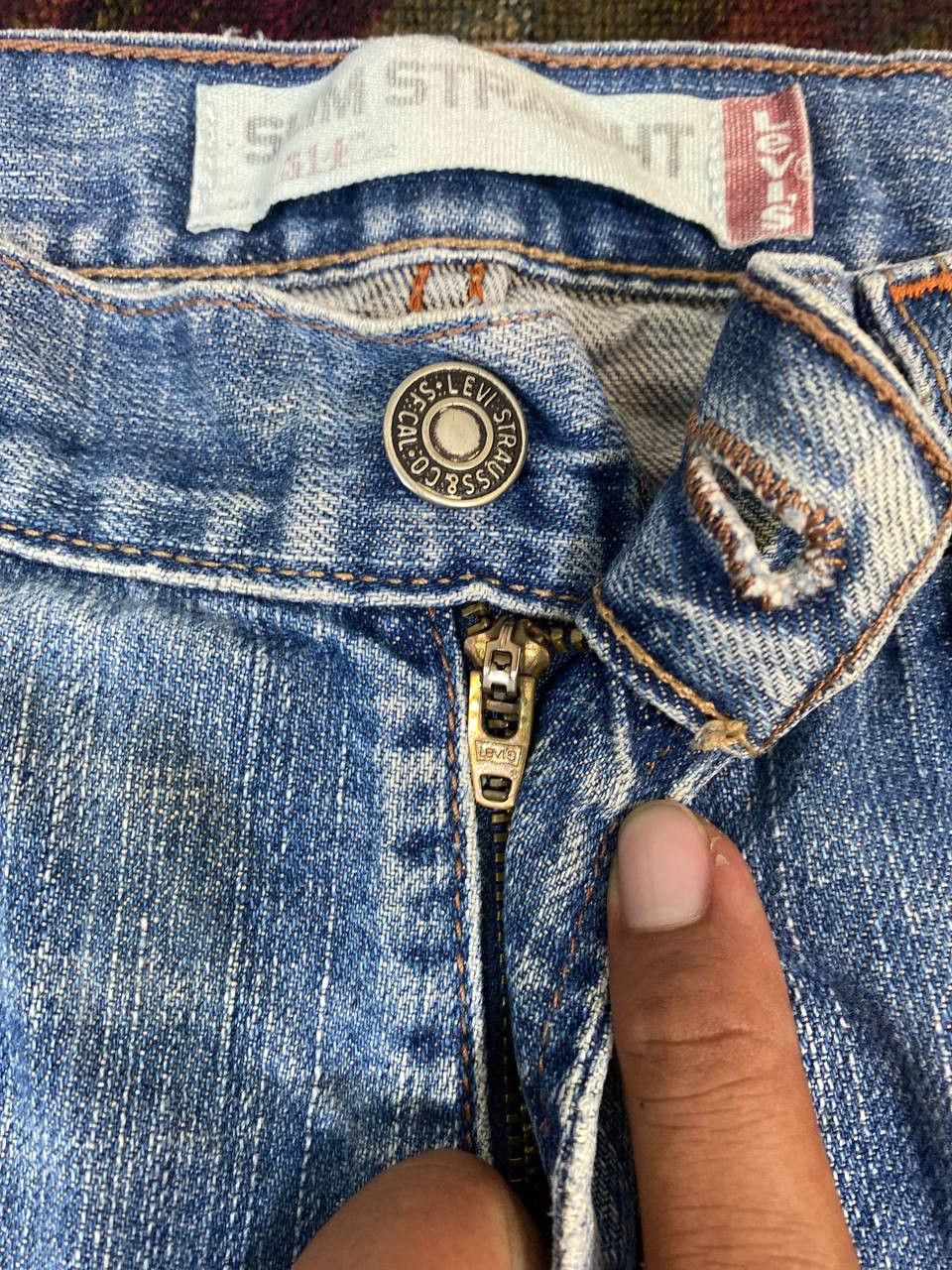 Levi's vintage levis 514 slim straight denim nice design Size US 31 - 11 Thumbnail
