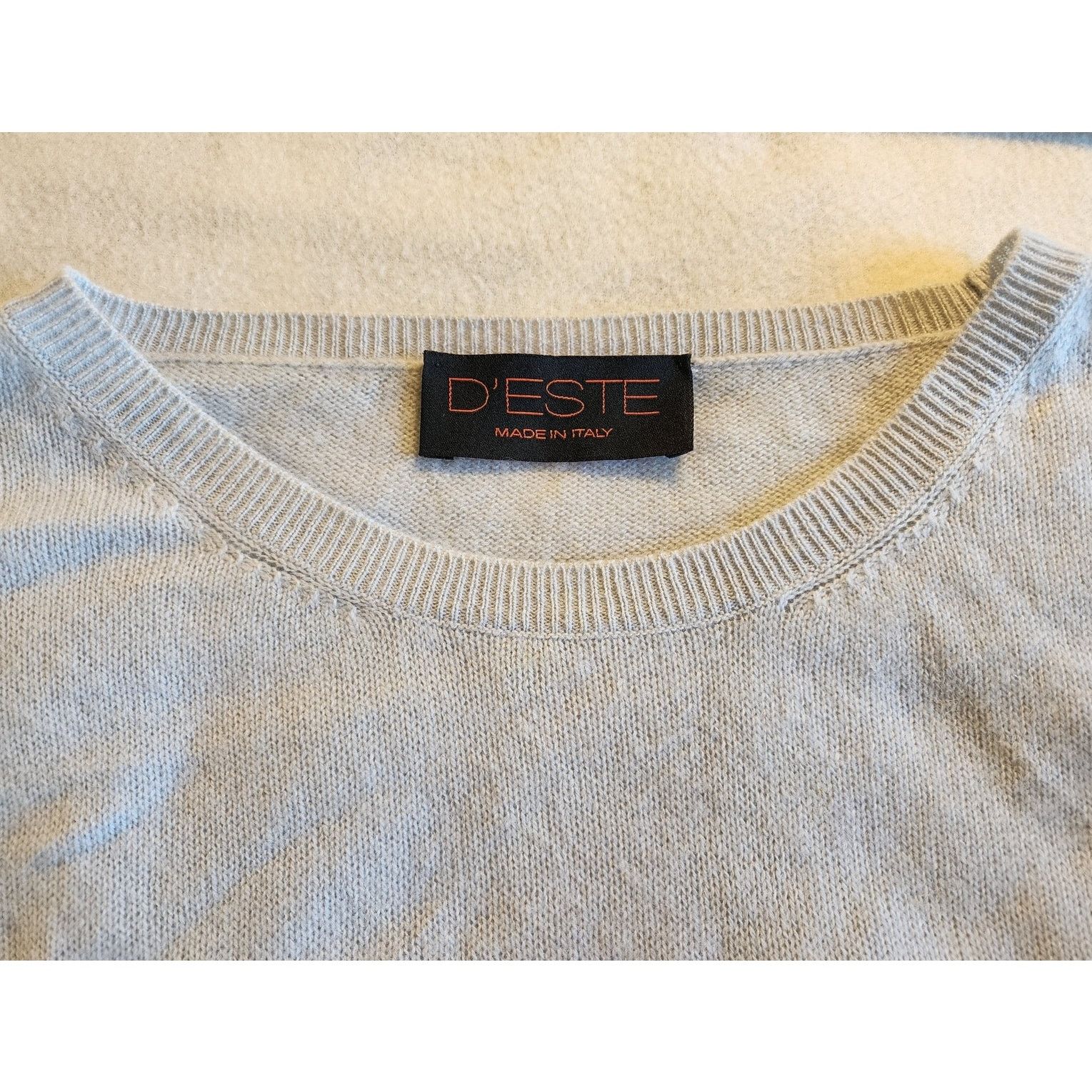 Other D'Este Made in Italy Medium 100% Cashmere Ice Blue Sweater Size M / US 6-8 / IT 42-44 - 3 Thumbnail