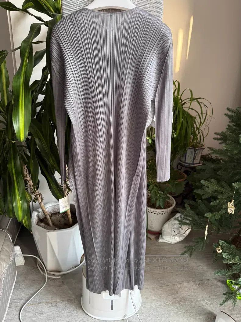Issey Miyake Issey Miyake Basic Dark Gray Long Cardigan Size XL / US 12-14 / IT 48-50 - 7 Thumbnail