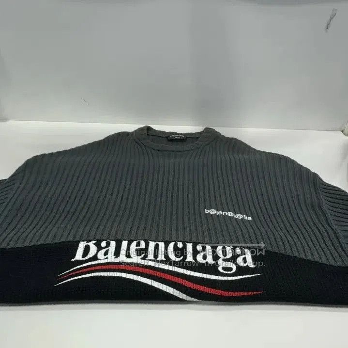Balenciaga Balenciaga FW21 Logo Knitted Pullover Sweater. Size US S / EU 44-46 / 1 - 2 Thumbnail