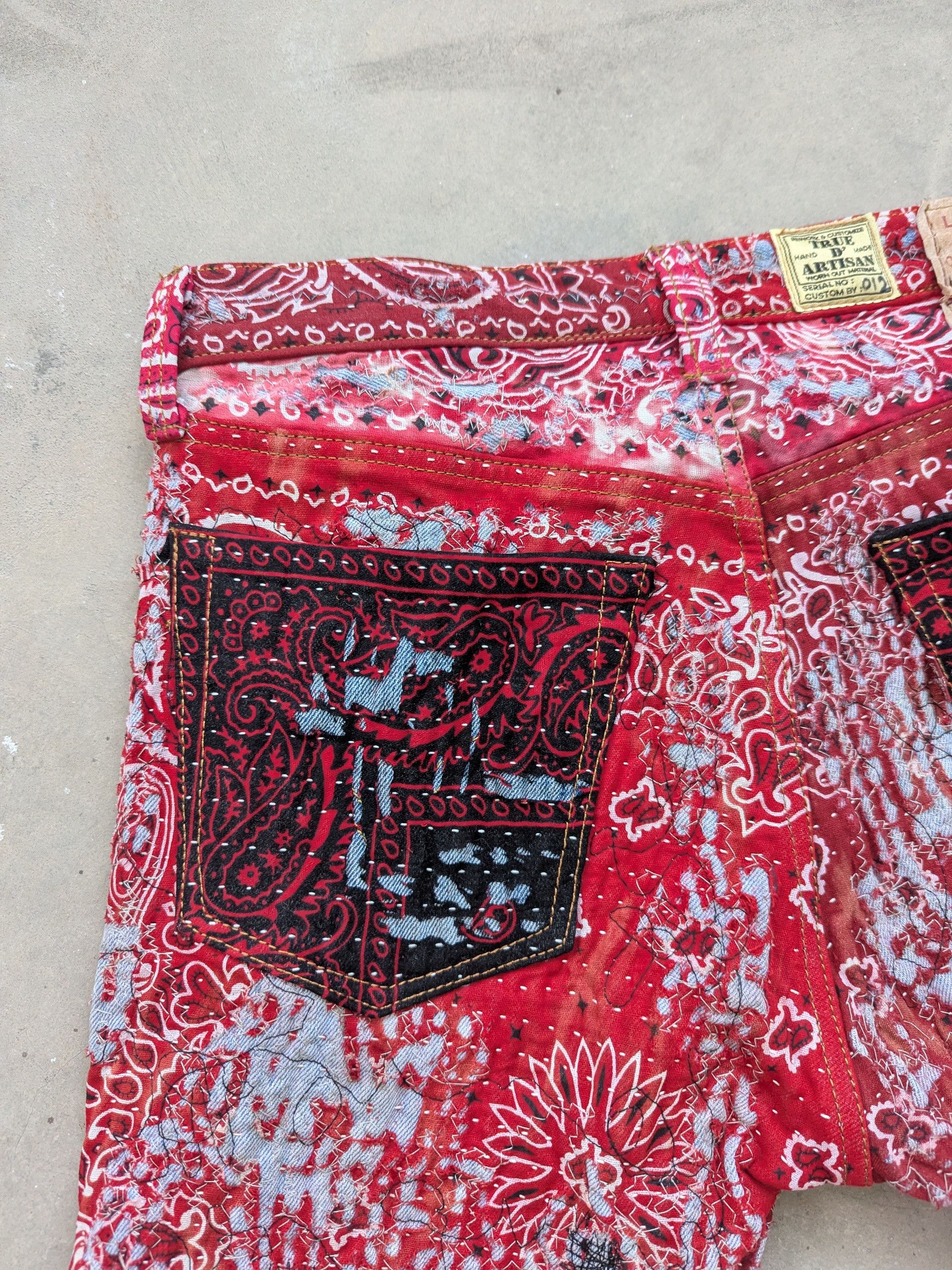 Japanese Brand × Levi's × Vintage Vintage Levis 501 Bandana Boro Inspired Proleta Re Art Size US 30 / EU 46 - 18 Thumbnail