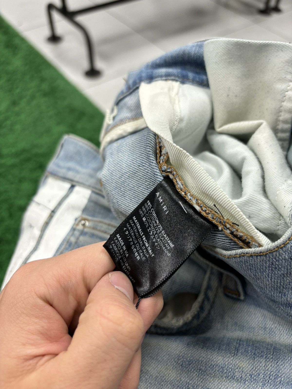 Amiri Amiri blue jeans white stripe 33 Size US 33 - 3 Thumbnail