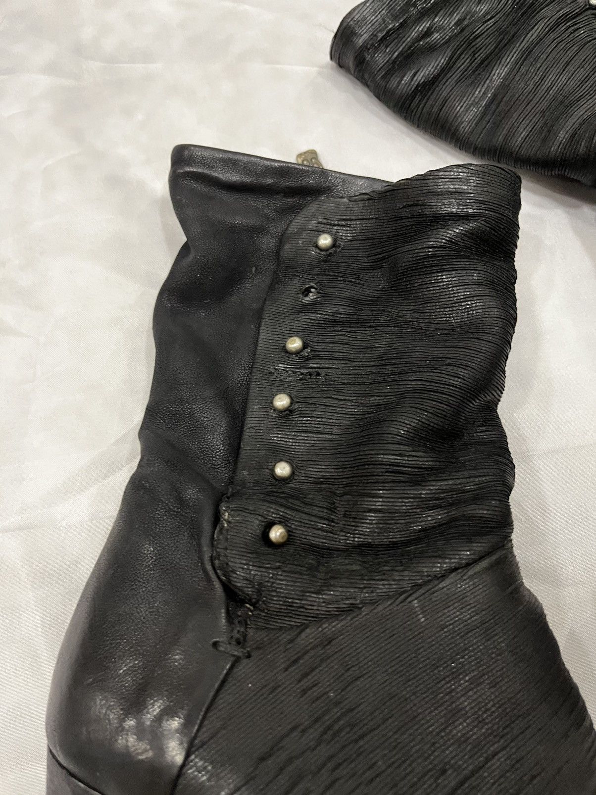 A.S.98 A.S.98 Side-Zip Avant Garde Leather Boots Size US 7 / IT 37 - 3 Thumbnail