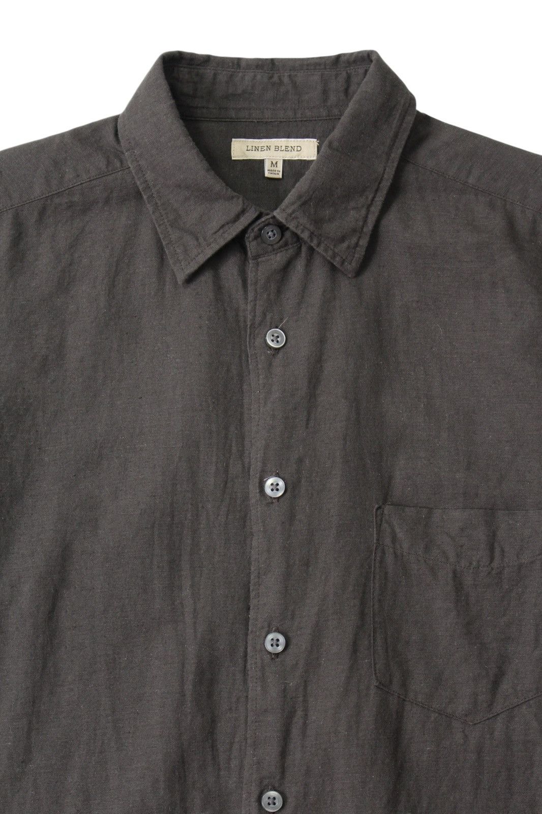 Vintage UNIQLO LINEN BLEND SHORT SLEEVE SHIRT Size US M / EU 48-50 / 2 - 2 Thumbnail