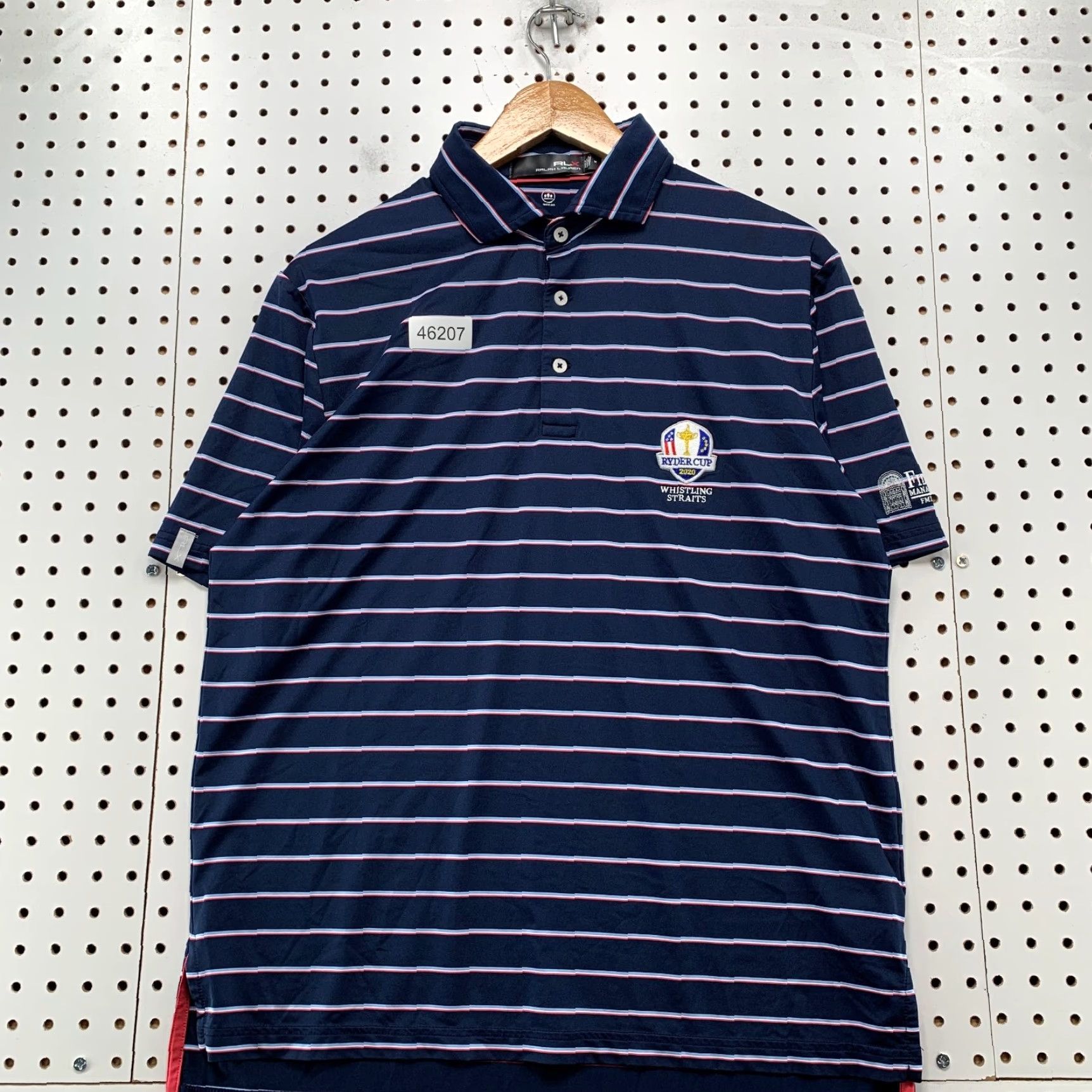 RLX Ralph Lauren RLX Ralph Lauren Polo Shirt Mens Medium Blue Striped 2020 Ryder Cup Whistling Size US M / EU 48-50 / 2 - 5 Thumbnail