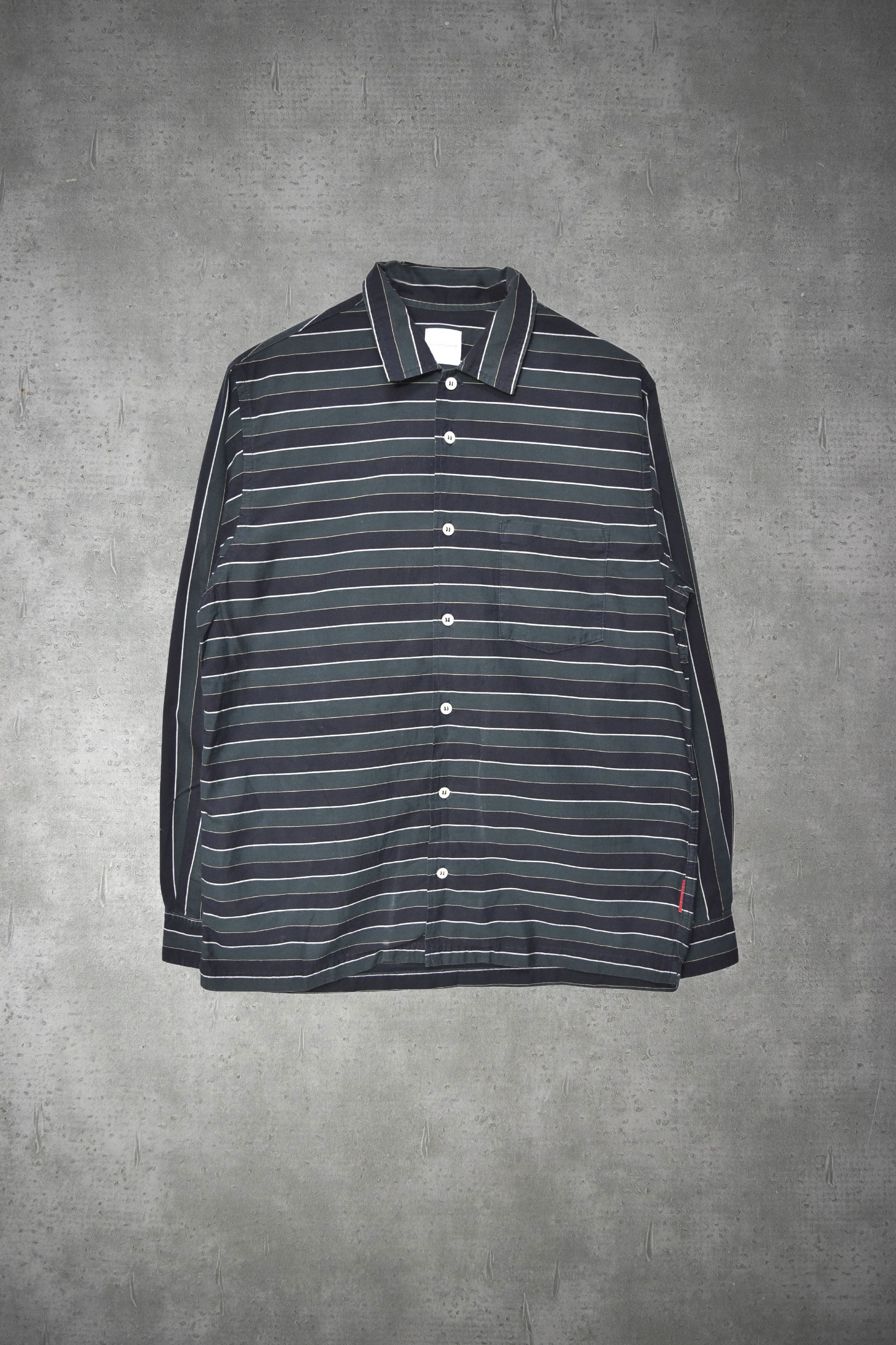 image of Good Enough x Goodenough old Stripe Shirt/25513 - 626 55 in Green, Men's (Size Medium)