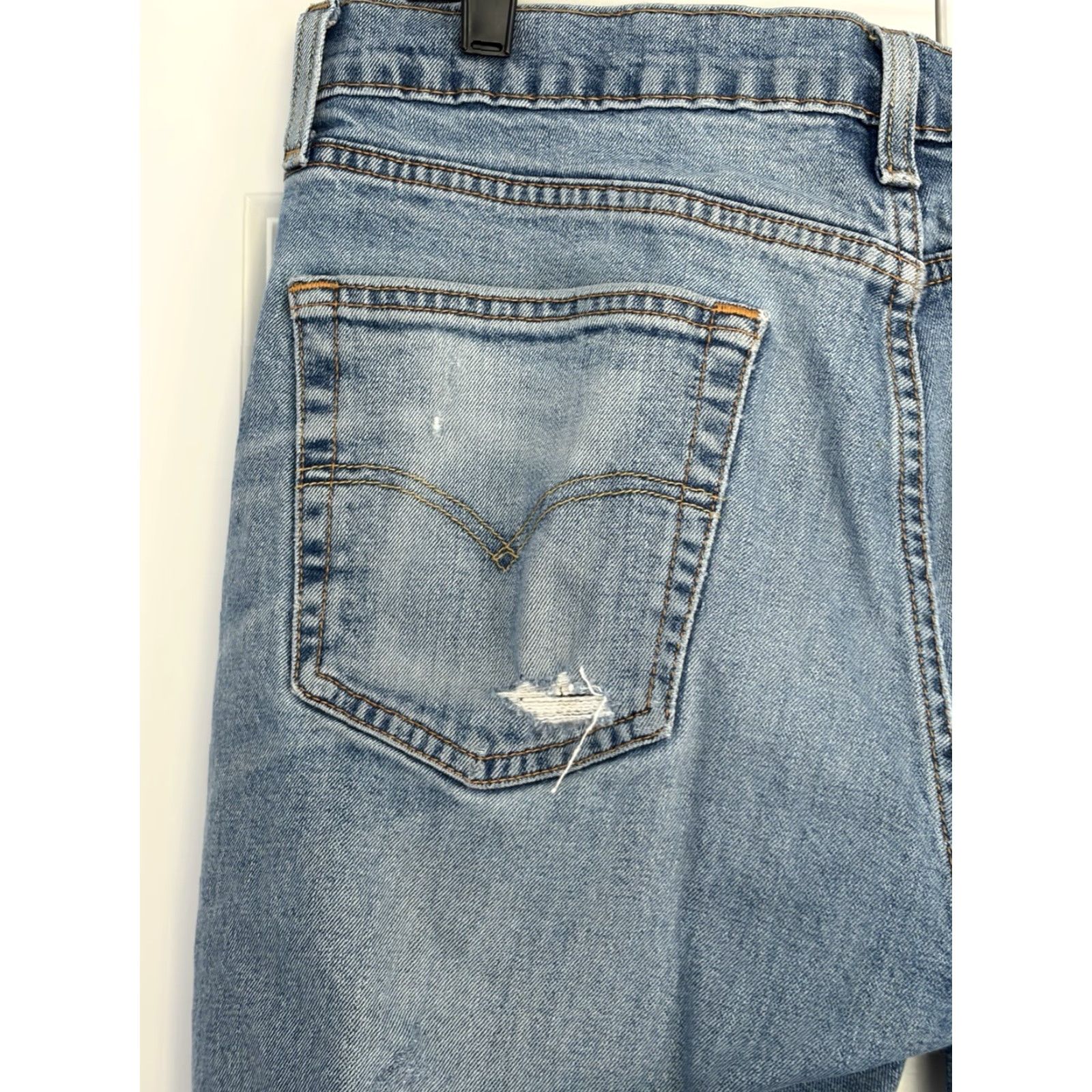 Levi's Levi's 541 Men's Athletic Taper Jeans Blue Size 34x30 Distressed Zip Stretch Denim 5-Pocket Modern Grunge Skater Mens Jeans Size US 34 / EU 50 - 7 Thumbnail