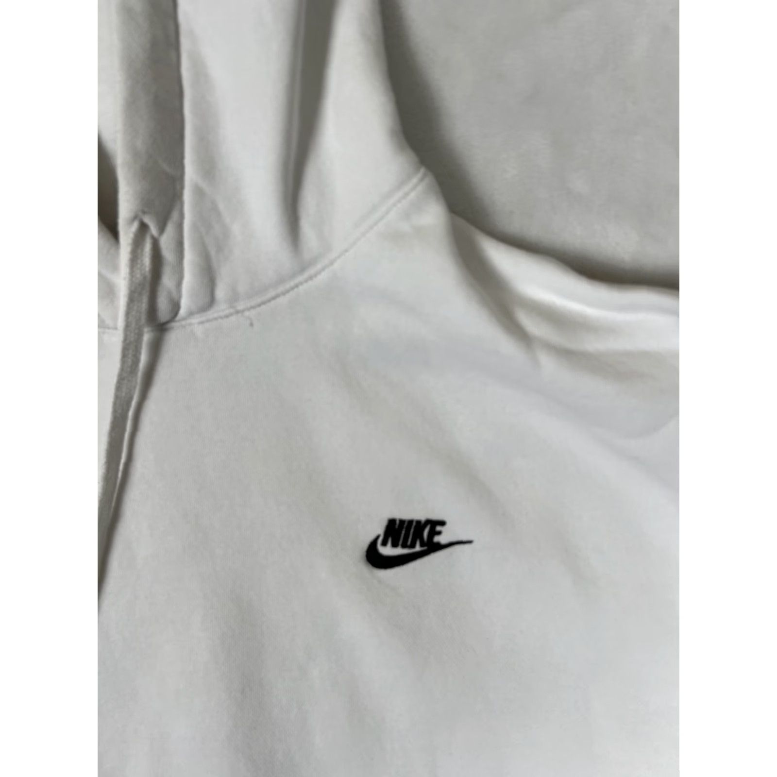 Nike VINTAGE Nike White Pullover Hoodie Sweatshirt XL Embroidered Swoosh 90s Sports USA Men Size US XL / EU 56 / 4 - 2 Thumbnail