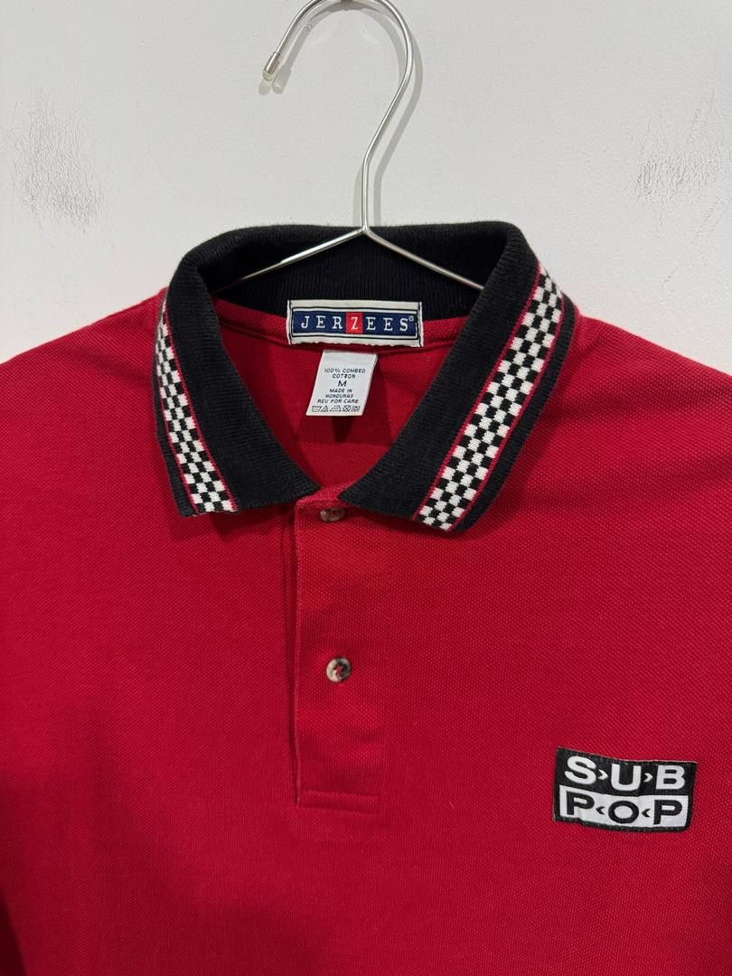 Jerzees Rare Vintage 90s Subpop Polo Tee Size US M / EU 48-50 / 2 - 3 Thumbnail
