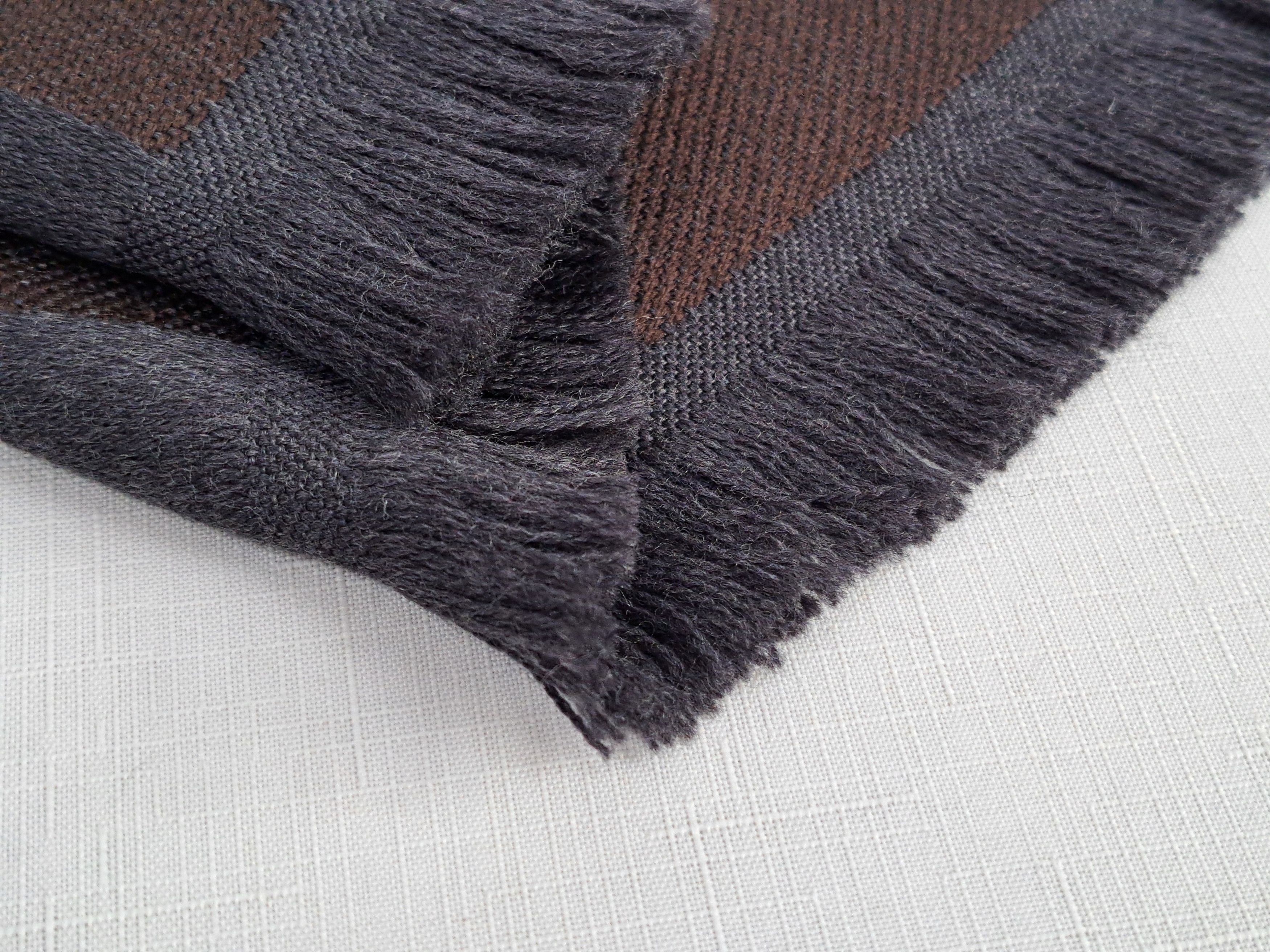 Ermenegildo Zegna ERMENEGILDO ZEGNA stripe fringed wool scarf. Size ONE SIZE - 8 Thumbnail