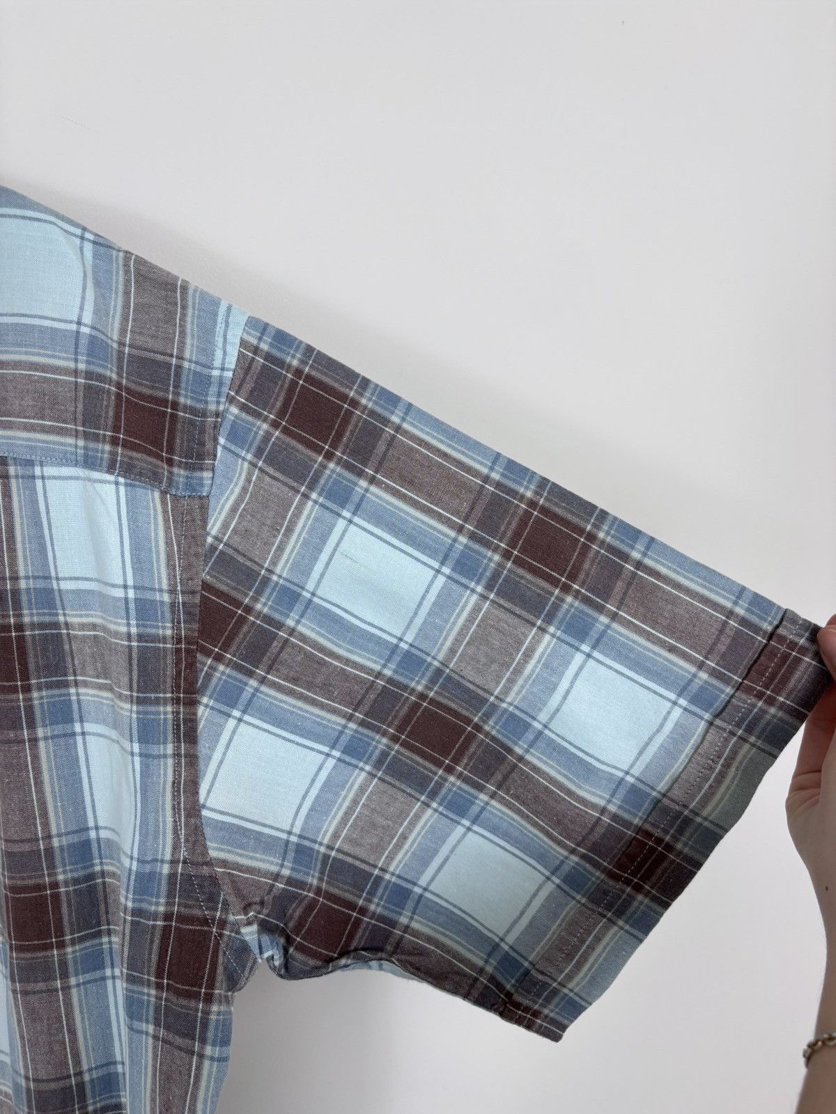 Avirex Vintage Avirex Plaid Check Blue Brown Short Sleeve Shirt Size US XXL / EU 58 / 5 - 19 Thumbnail