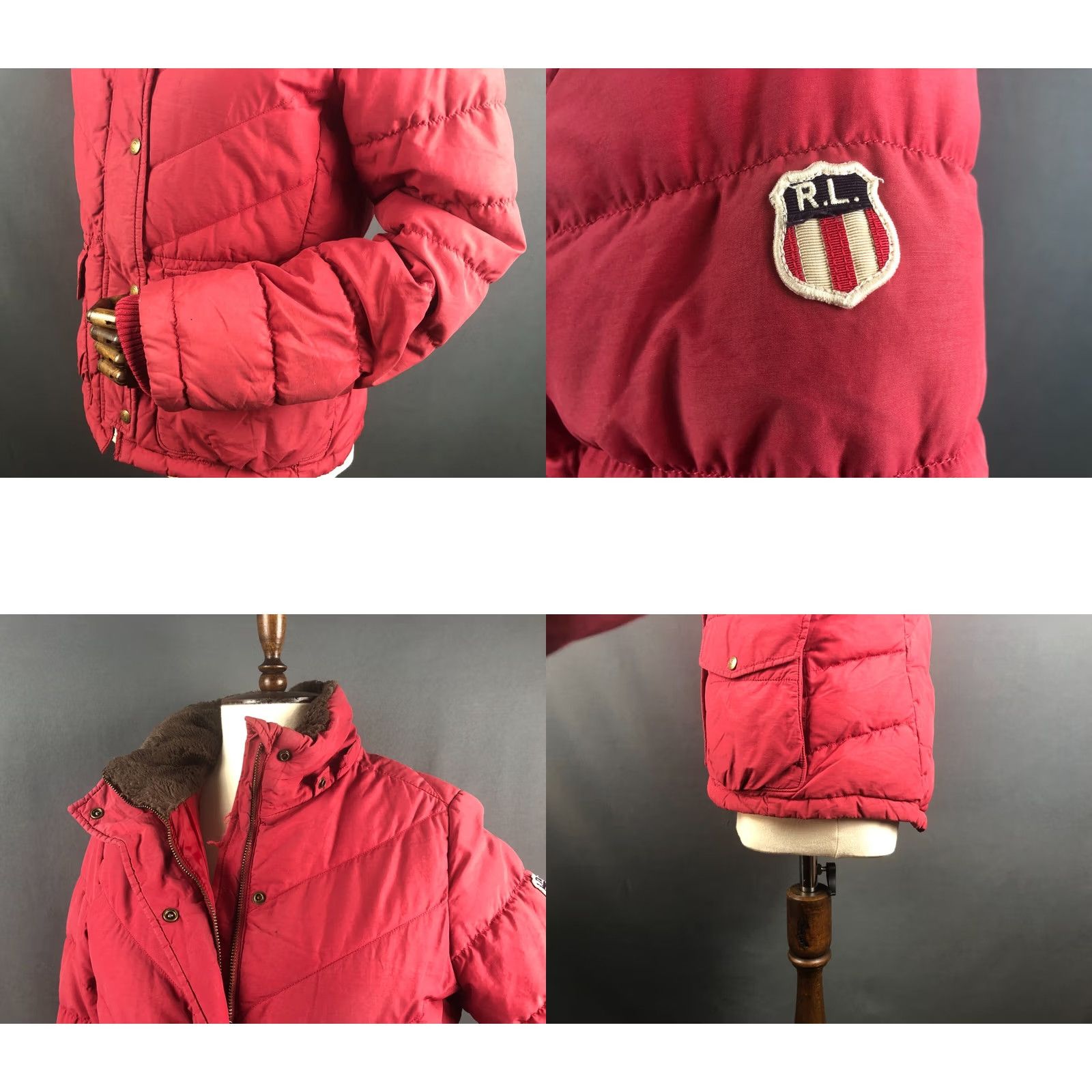 Vintage Polo Jeans Company Ralph Lauren Jacket Women Size M Red Quilted Full Zip Cotton Size 32" / US 10 / IT 46 - 8 Thumbnail