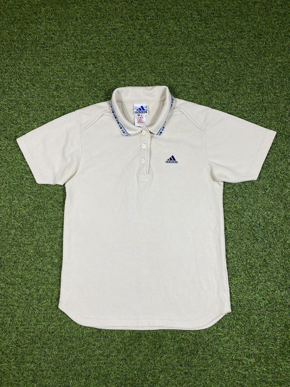 Japanese Brand Vintage 90s Adidas polo small logo streetwear style size M Size US M / EU 48-50 / 2 - 2 Thumbnail