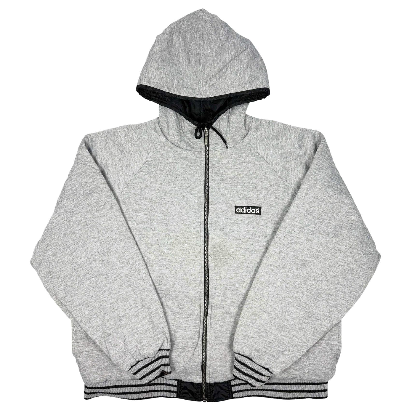 Adidas VINTAGE Adidas Trefoil Grey Hooded Parka Jacket Mens XL Size US XL / EU 56 / 4 - 4 Thumbnail