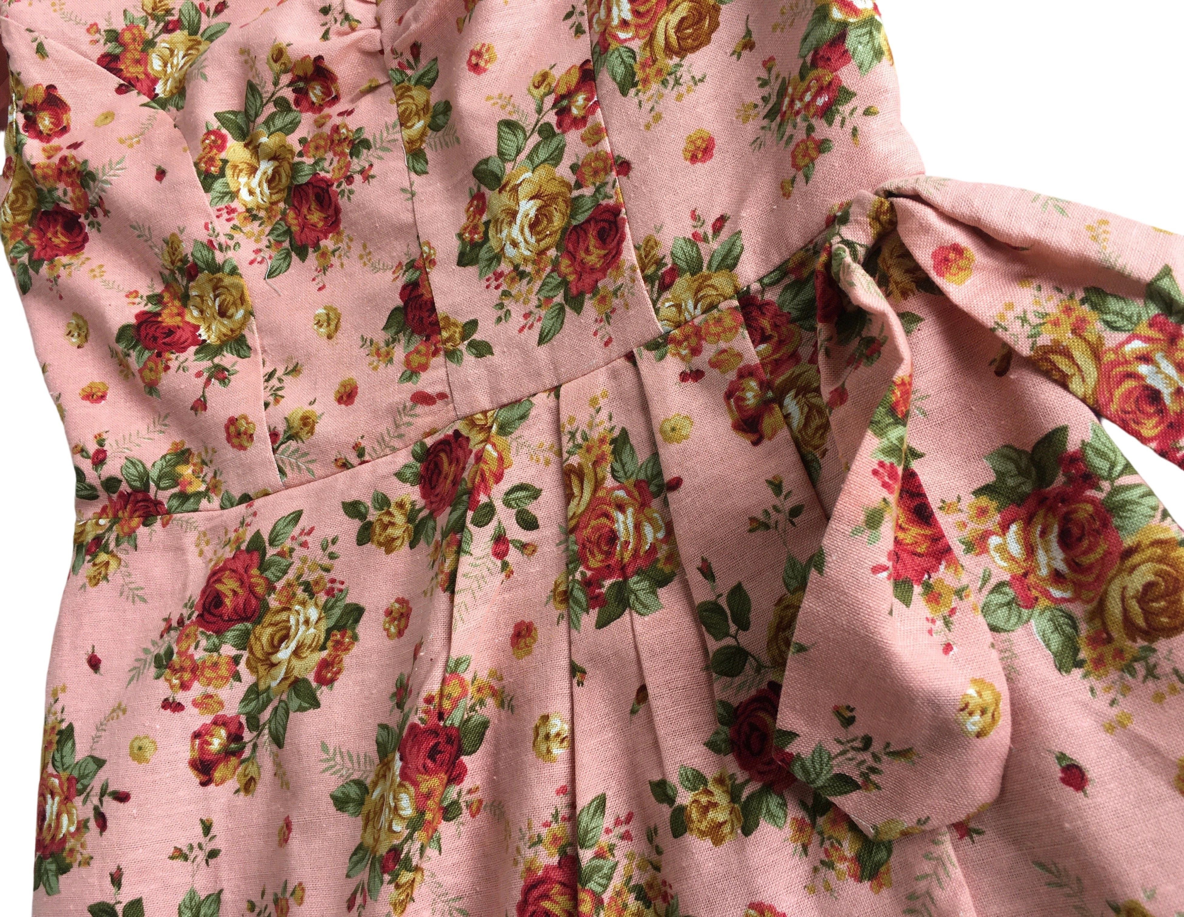 Other Floral Print Vintage Style Pencil Dress Size L / US 10 / IT 46 - 6 Thumbnail