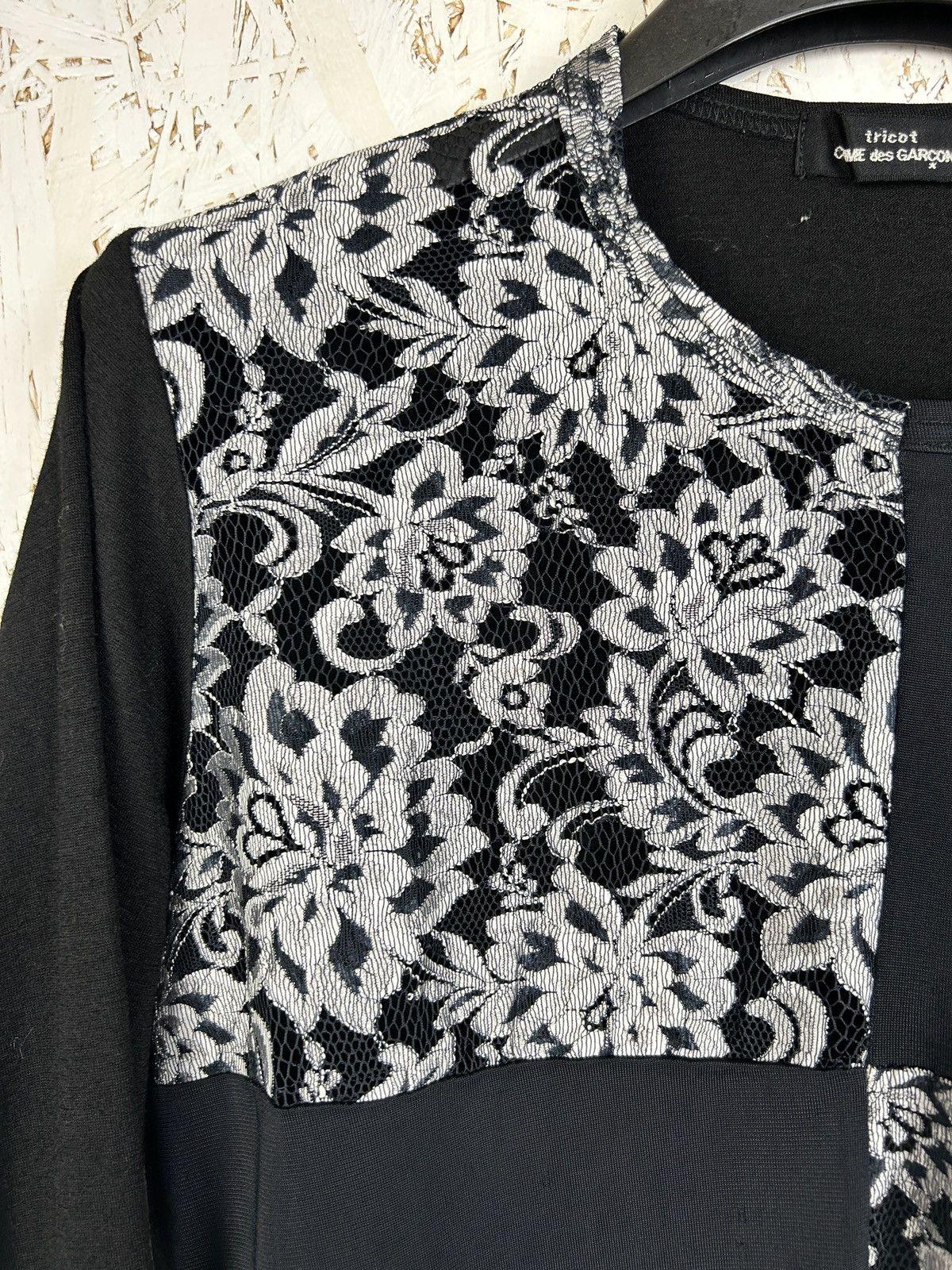 Tricot Comme des Garcons 90s Comme Des Garcons 1995 Lace & Wool Archive Long Sleeve Size M / US 6-8 / IT 42-44 - 3 Thumbnail