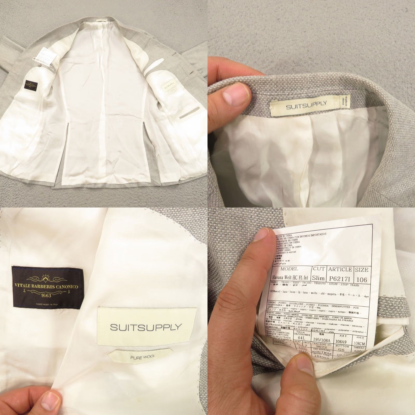Suitsupply SuitSupply 44L Blazer Havana Vitale Barberis Lightweight Wool Basket Weave Light Jacket/Coat? Size 44R - 9 Thumbnail