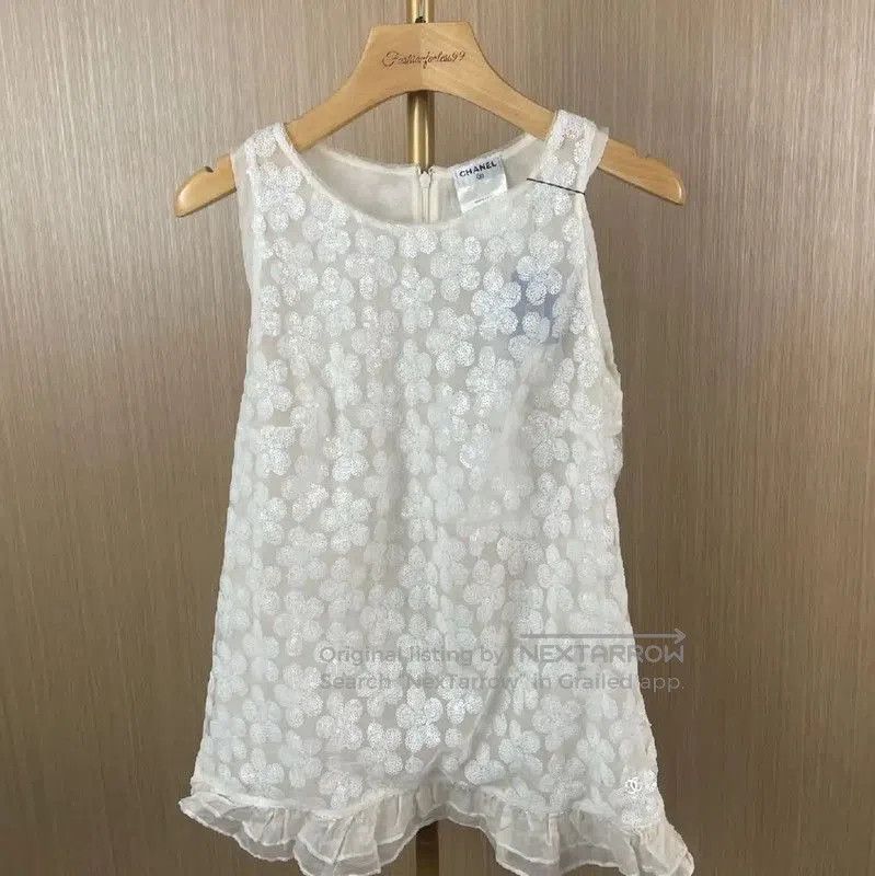 Chanel Chanel White Polyester Women's Cardigan . Size M / US 6-8 / IT 42-44 - 1 Thumbnail