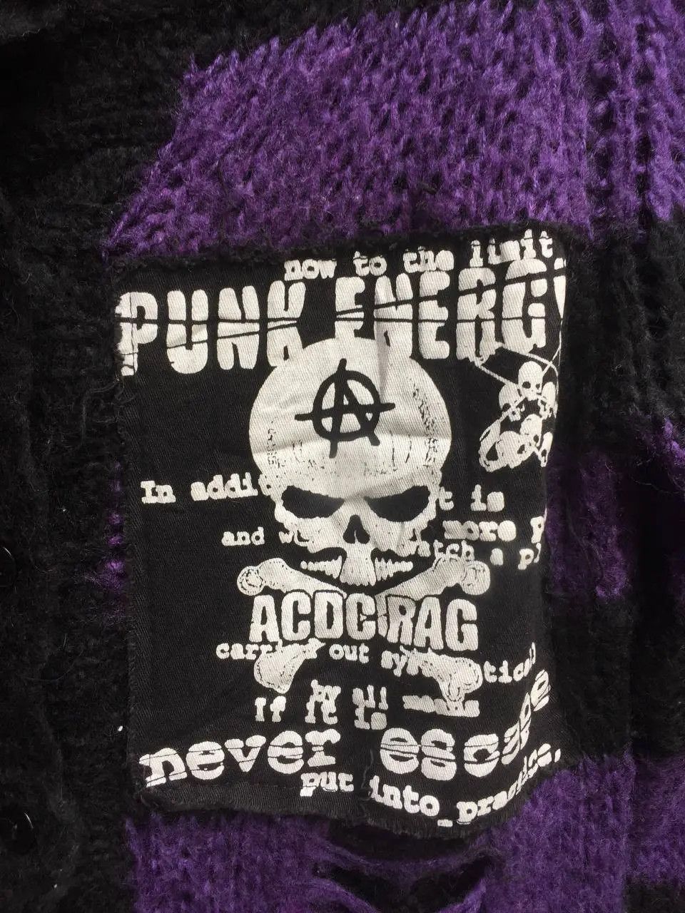 Japanese Brand ACDC RAG Grunge crazy distressed knit ifsixwasnine style Size US M / EU 48-50 / 2 - 5 Thumbnail