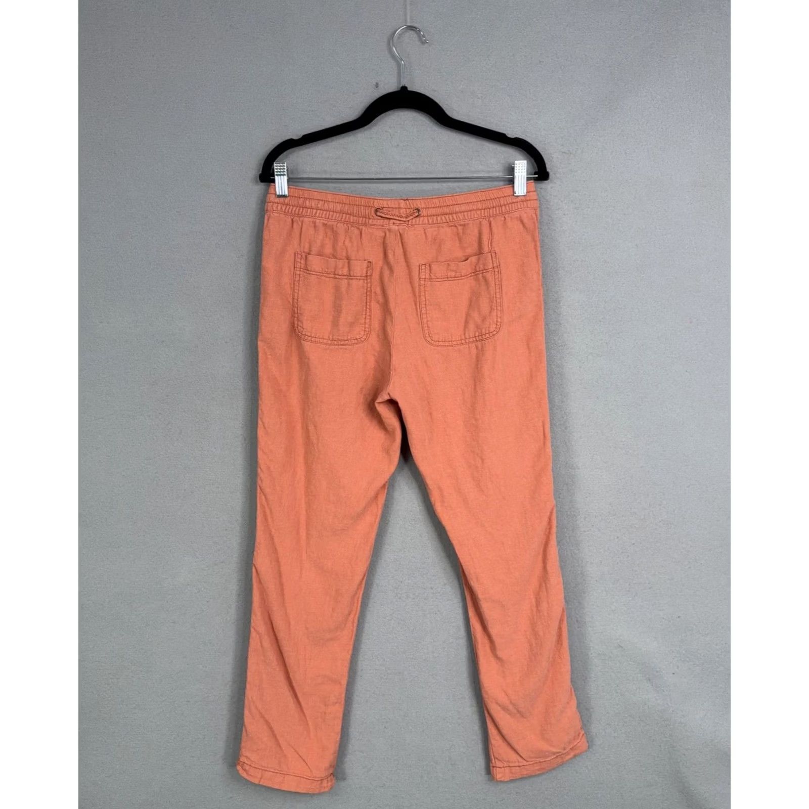 Vintage Hei Hei Womens Small Orange Jogger Pants Elastic Waist Linen Rayon Travel Casual S Size 28" / US 6 / IT 42 - 6 Thumbnail