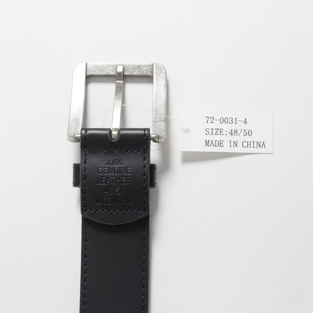 Other King Size 48"-53" Belt NWT Black Leather Reinforced Silver Size ONE SIZE - 7 Thumbnail