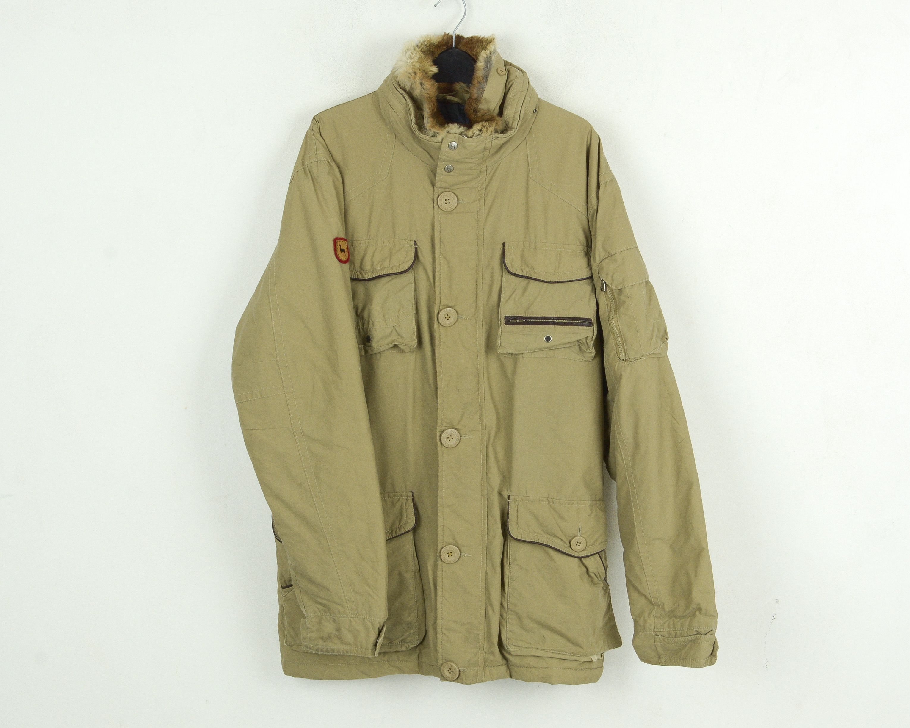 MACHUS MACHU PICCHU Padded Jacket L Windbreaker Fur Collar Coat Size US L / EU 52-54 / 3 - 1 Thumbnail