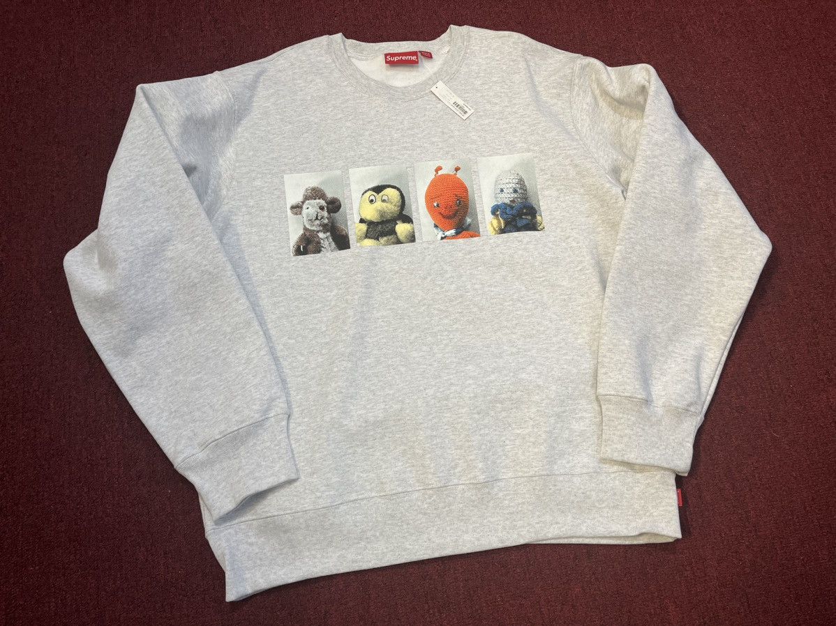 image of Supreme Mike Kelley Ahhyouth! Crewneck Sweater Grey, Men's (Size XL)