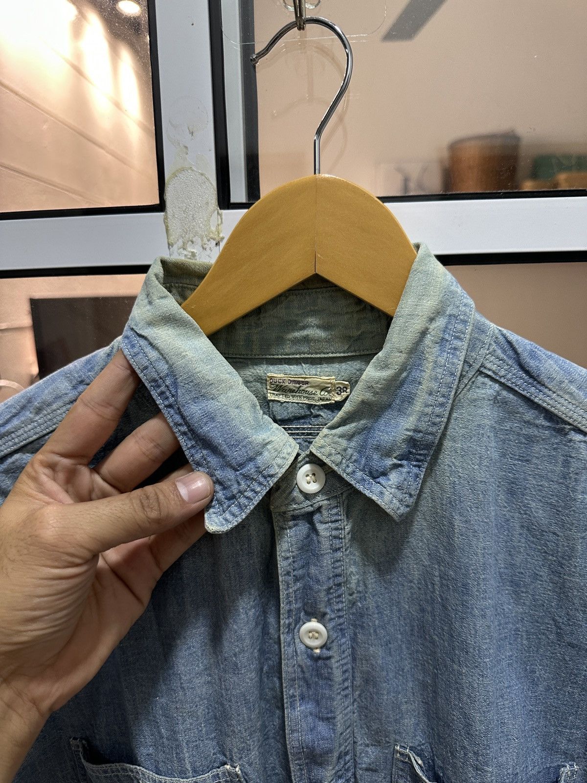 Warehouse Warehouse Japan Selvedge Denim Work Shirt Size US L / EU 52-54 / 3 - 15 Thumbnail